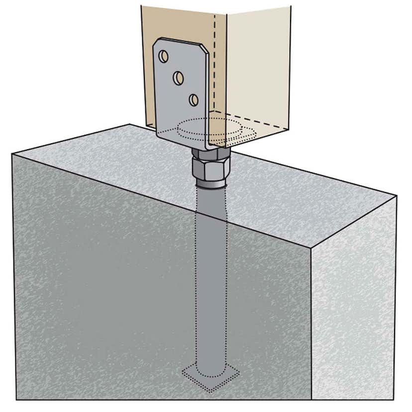 Stolphållare FAST PSLA 70x60 mm