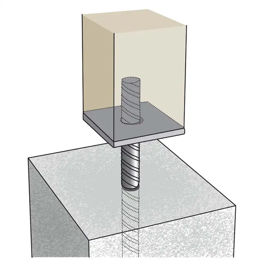 Stolphållare FAST CSP 90x250 mm
