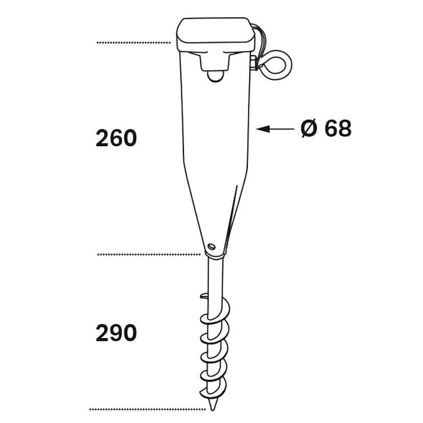 Jordskruv FAST GS 68x550