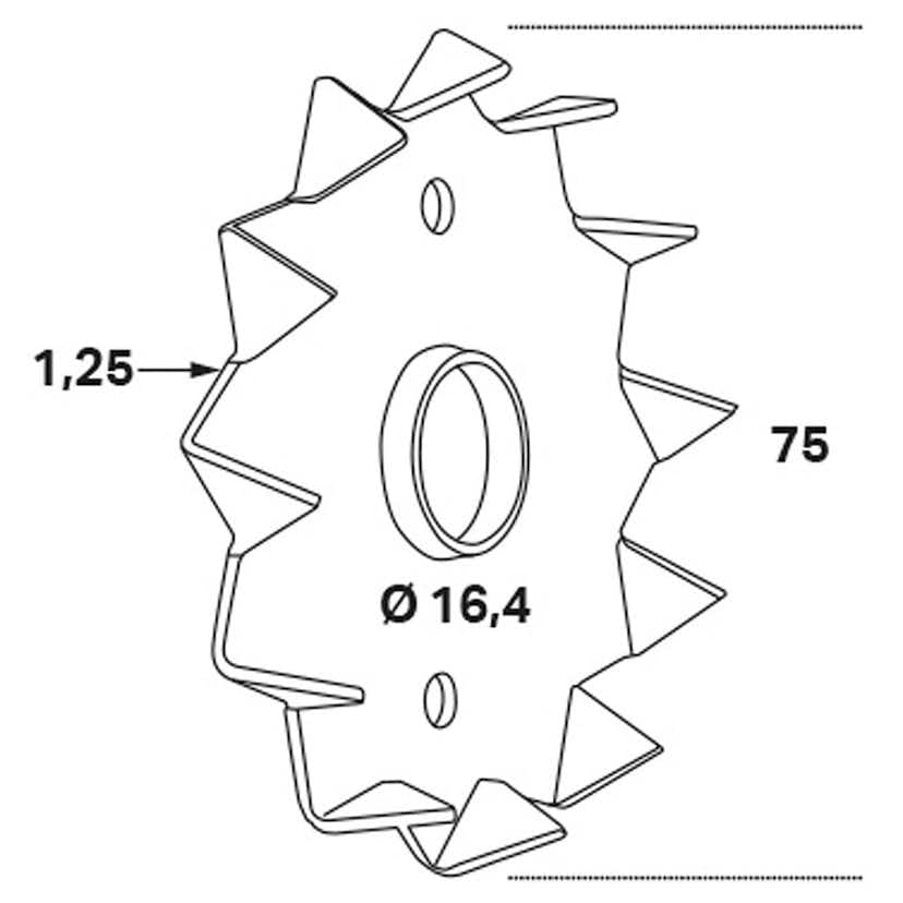 Förstärkningsbricka FAST SPS 75x16,4x1,25 mm EN