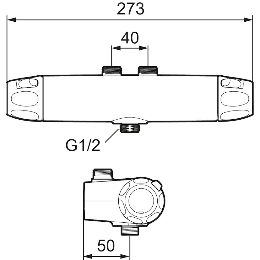 Duschblandare FM Mattsson 9000XE 40 cc med Inlopp Uppåt