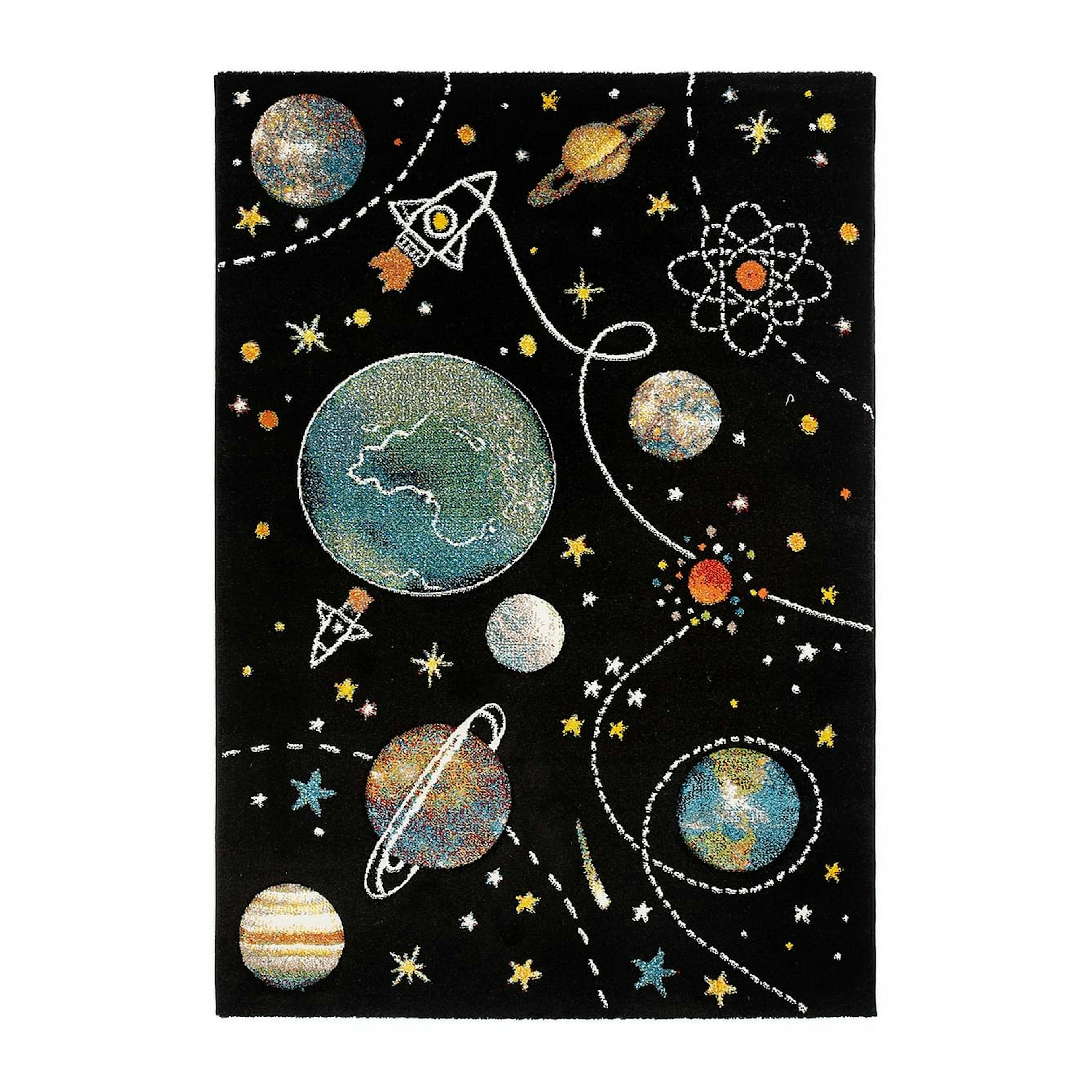 Barnmatta KM Carpets Atlas Space Svart