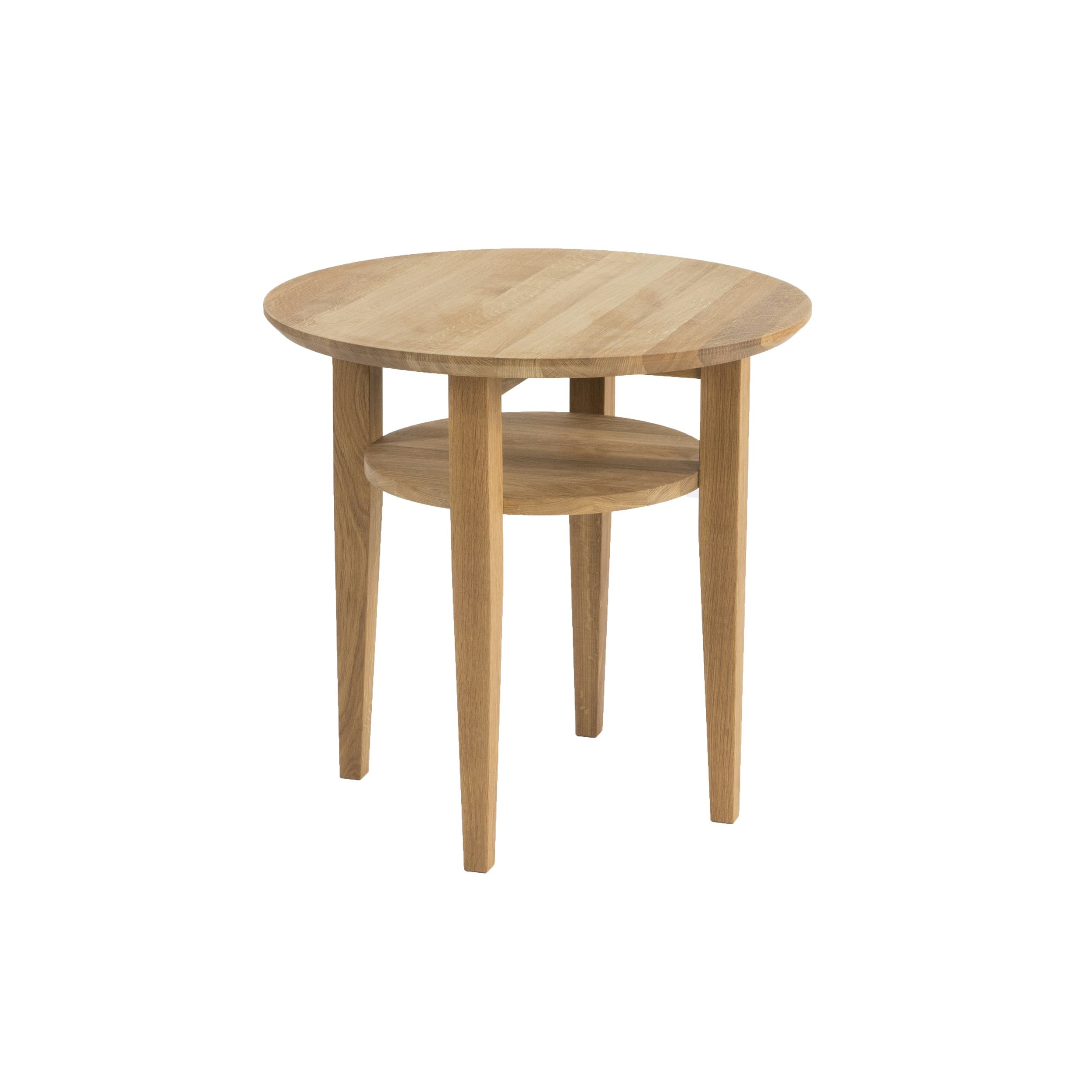 Soffbord Stenexpo Ohio Runt Vardagsrumsbord i Massiv Ek Ø60cm