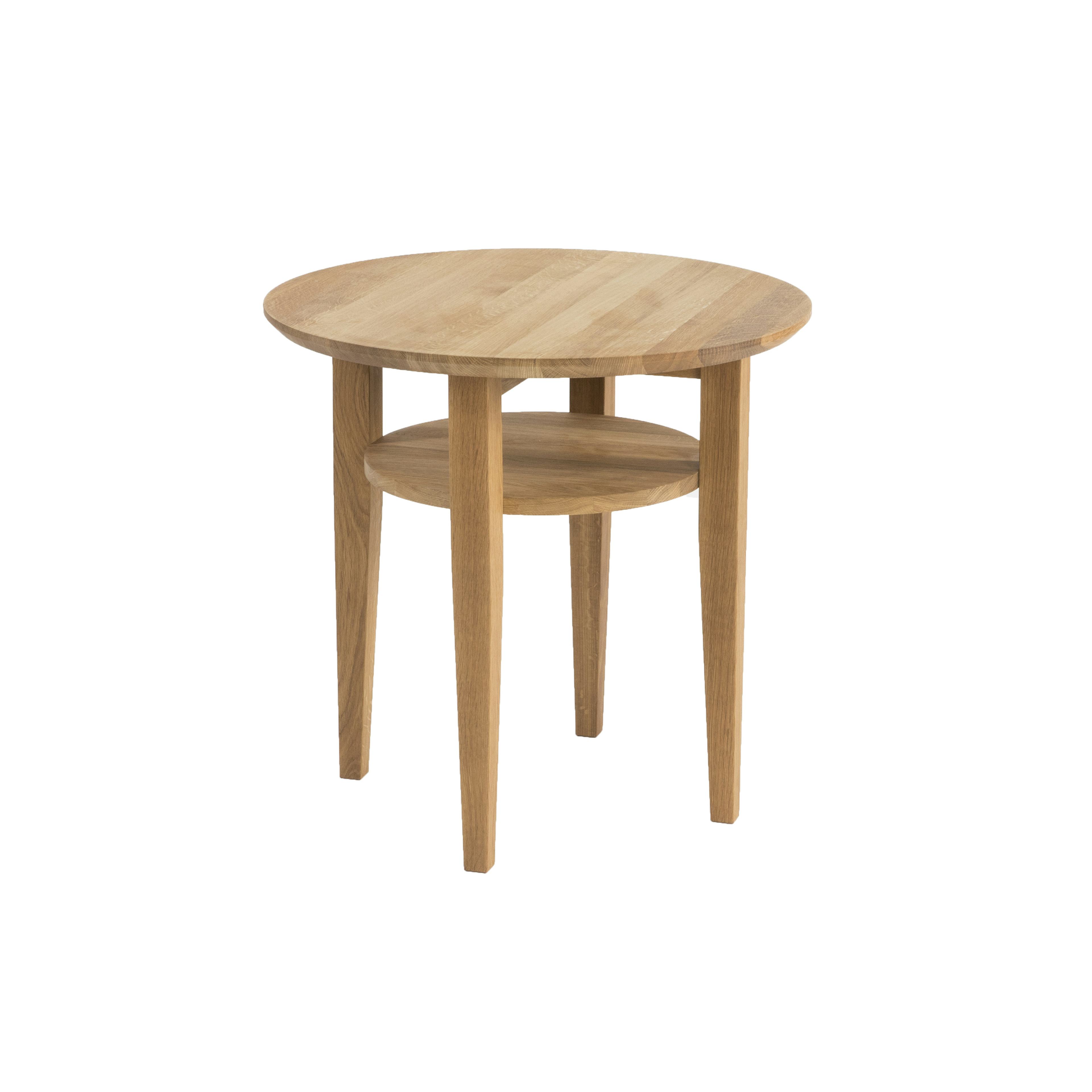 Soffbord Stenexpo Ohio Runt Vardagsrumsbord i Massiv Ek Ø60cm