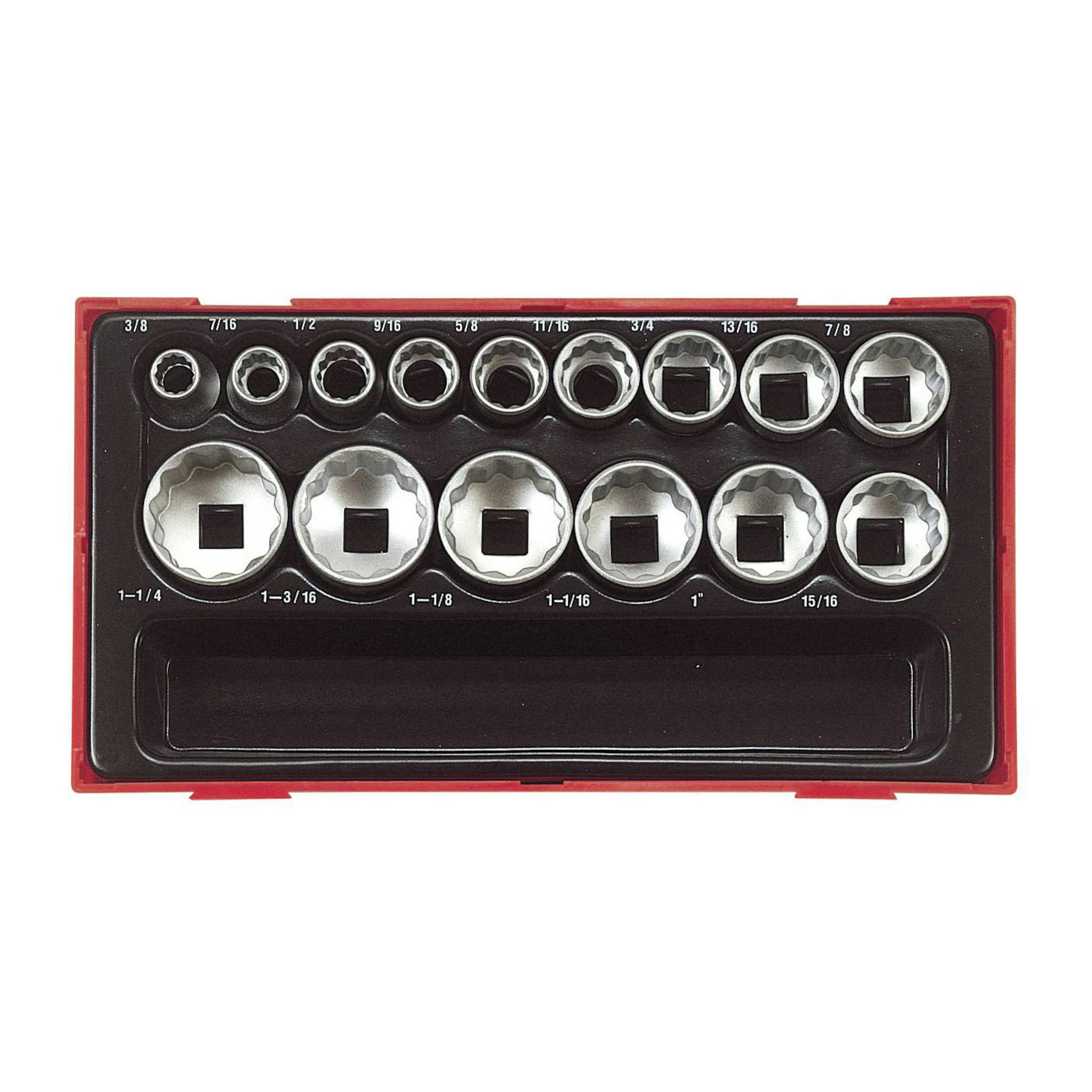 Hylssats 15 delar med 1/2 tum fyrkantsfäste Teng Tools TT1215AF