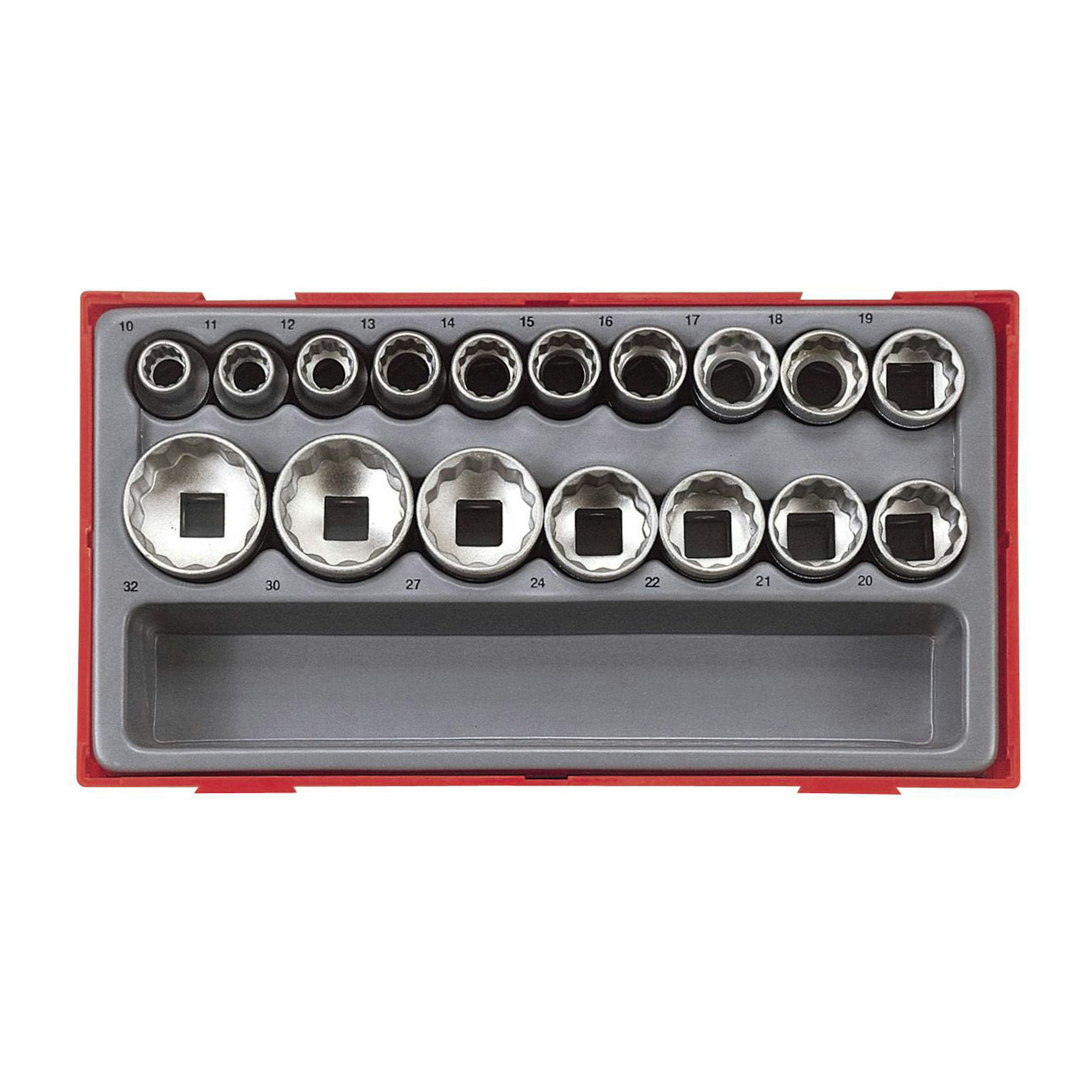 Hylssats 17 delar med 1/2 fyrkantsfäste Teng Tools TT1217