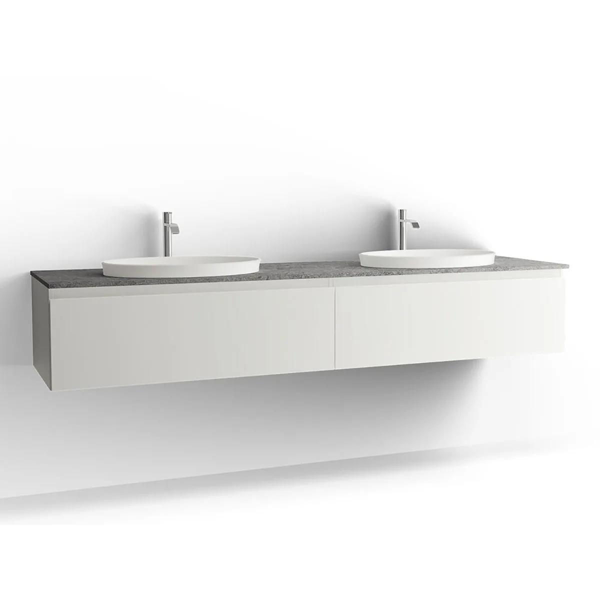 Tvättställsskåp Vedum Flow 2000 Dubbel med 2 Lådor