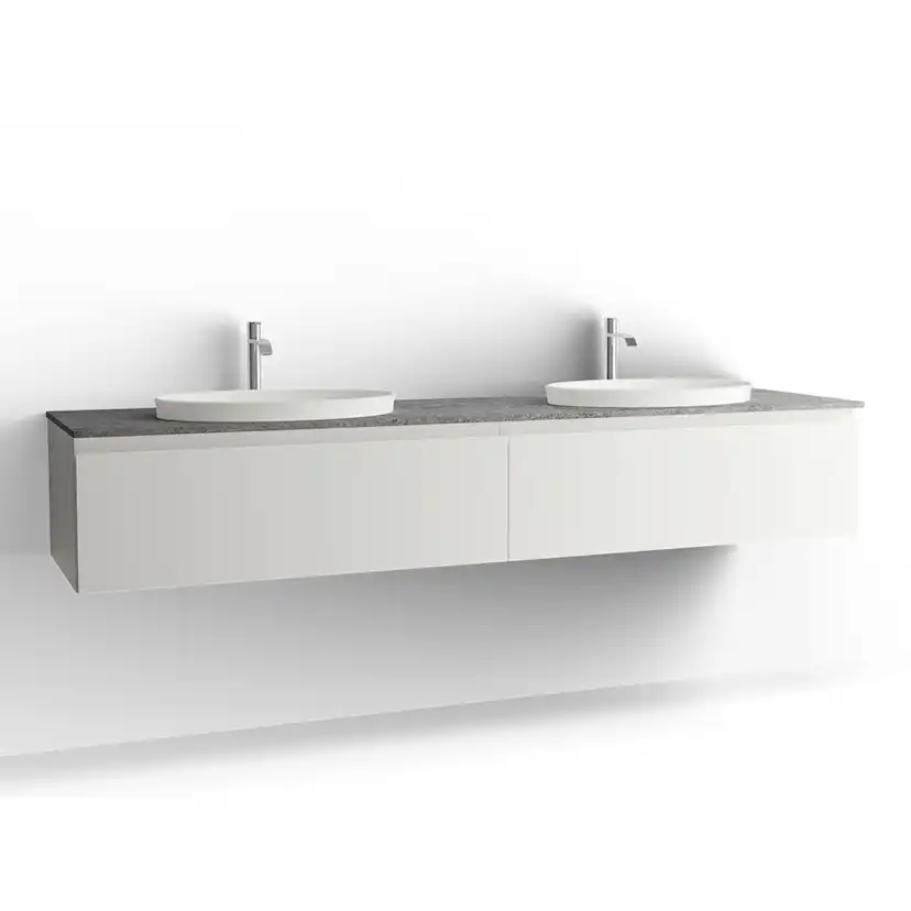 Tvättställsskåp Vedum Flow 2000 Dubbel med 2 Lådor