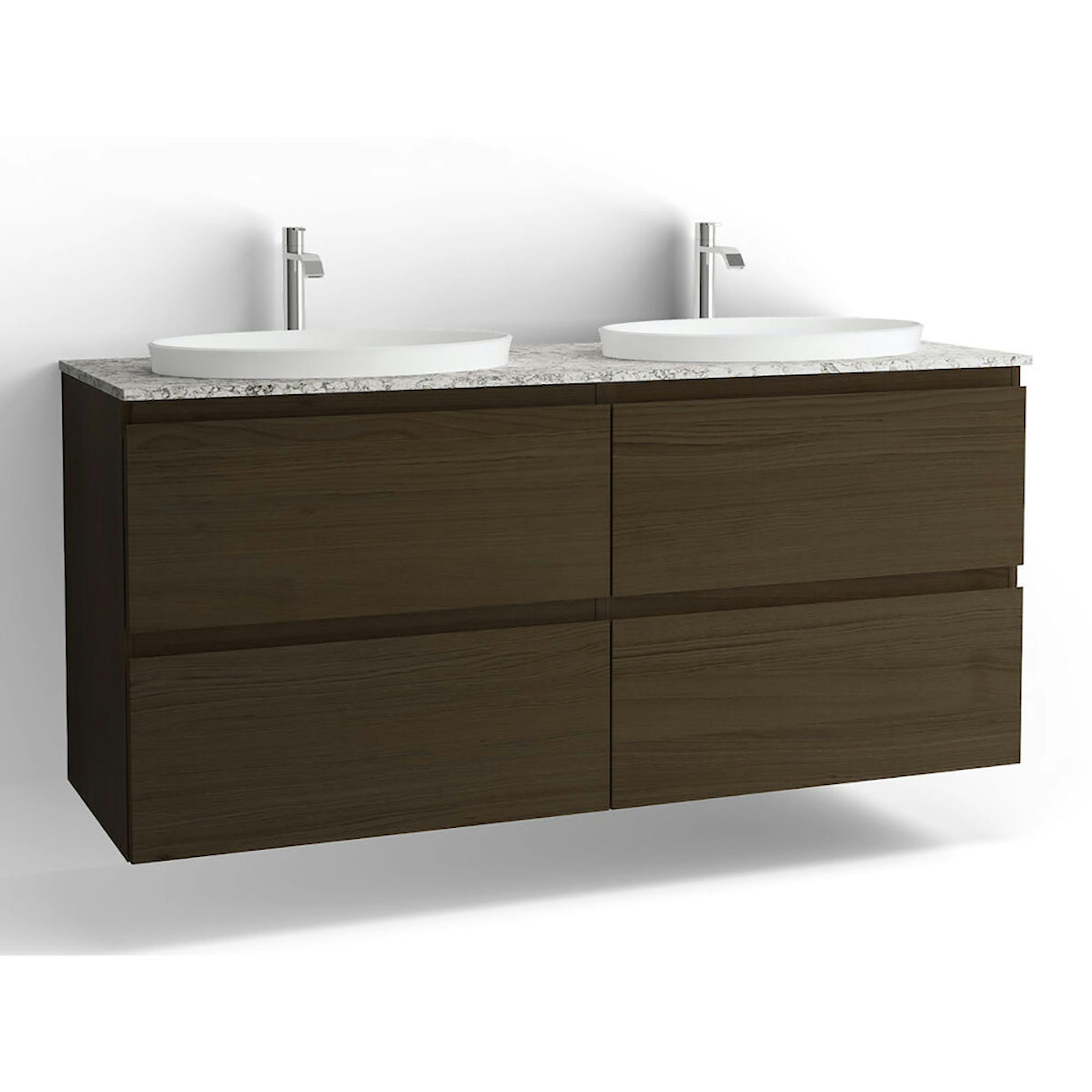 Tvättställsskåp Vedum Flow 1500 Dubbel med 4 Lådor