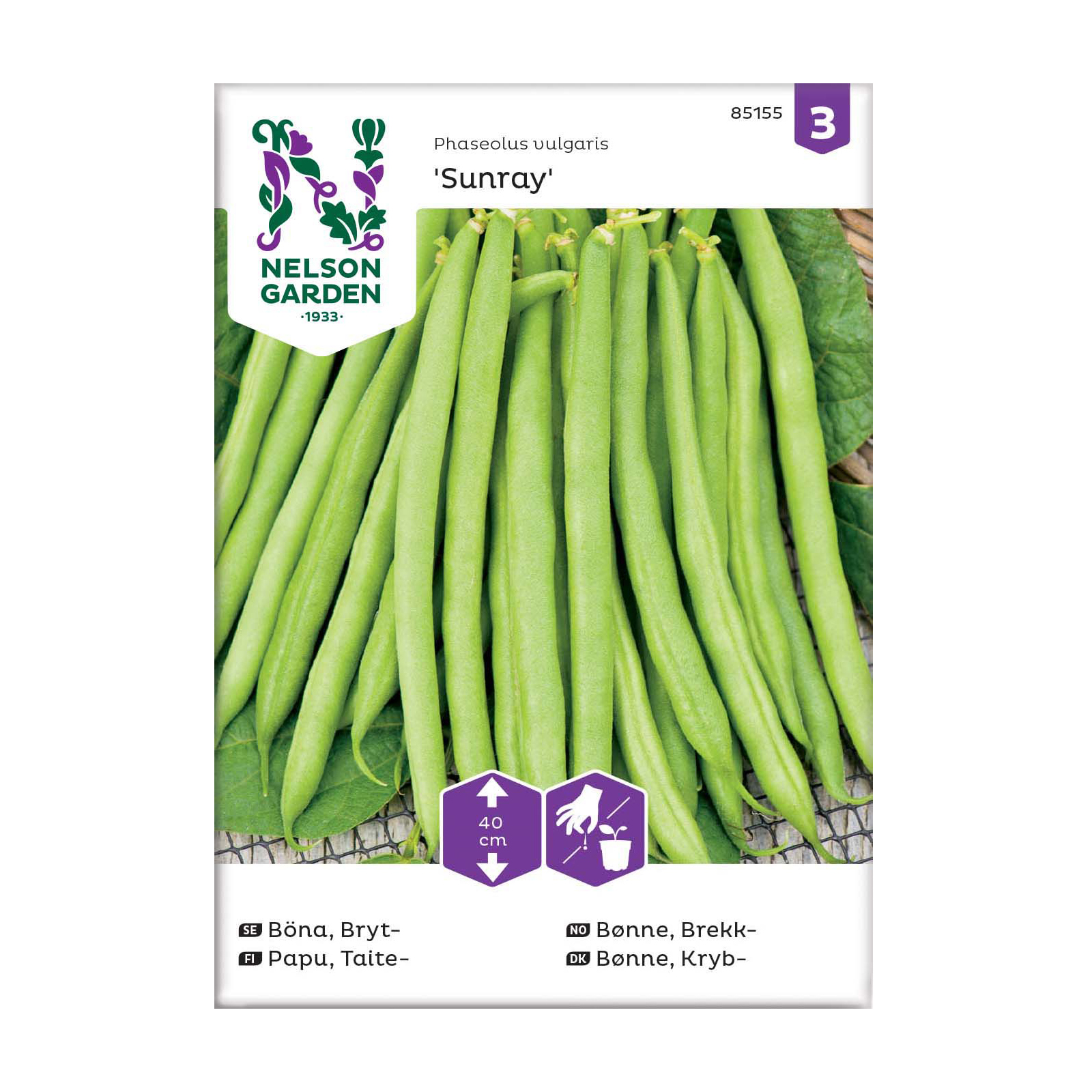 Frö Brytböna Nelson Garden Sunray