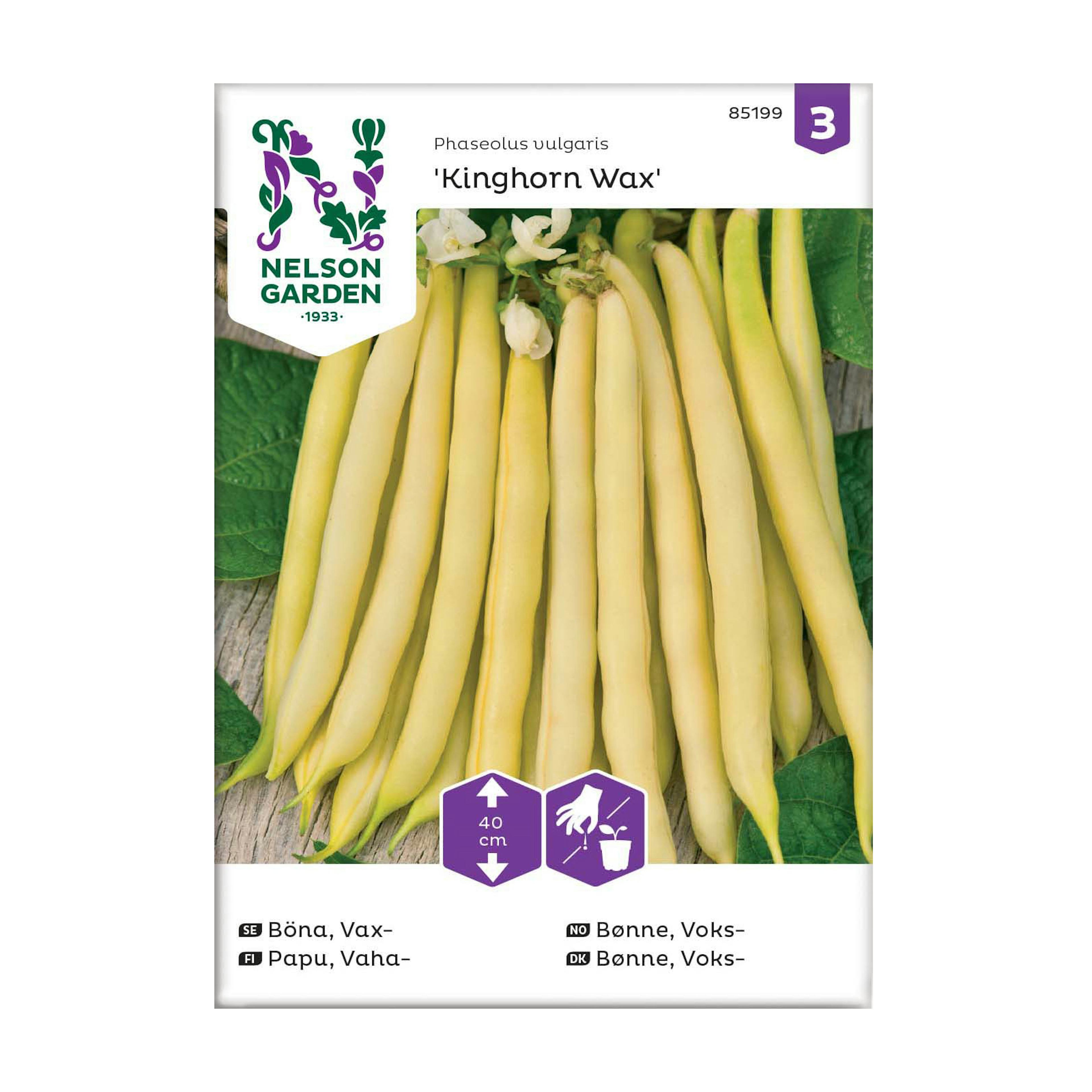 Frö Vaxböna Nelson Garden Kinghorn Wax