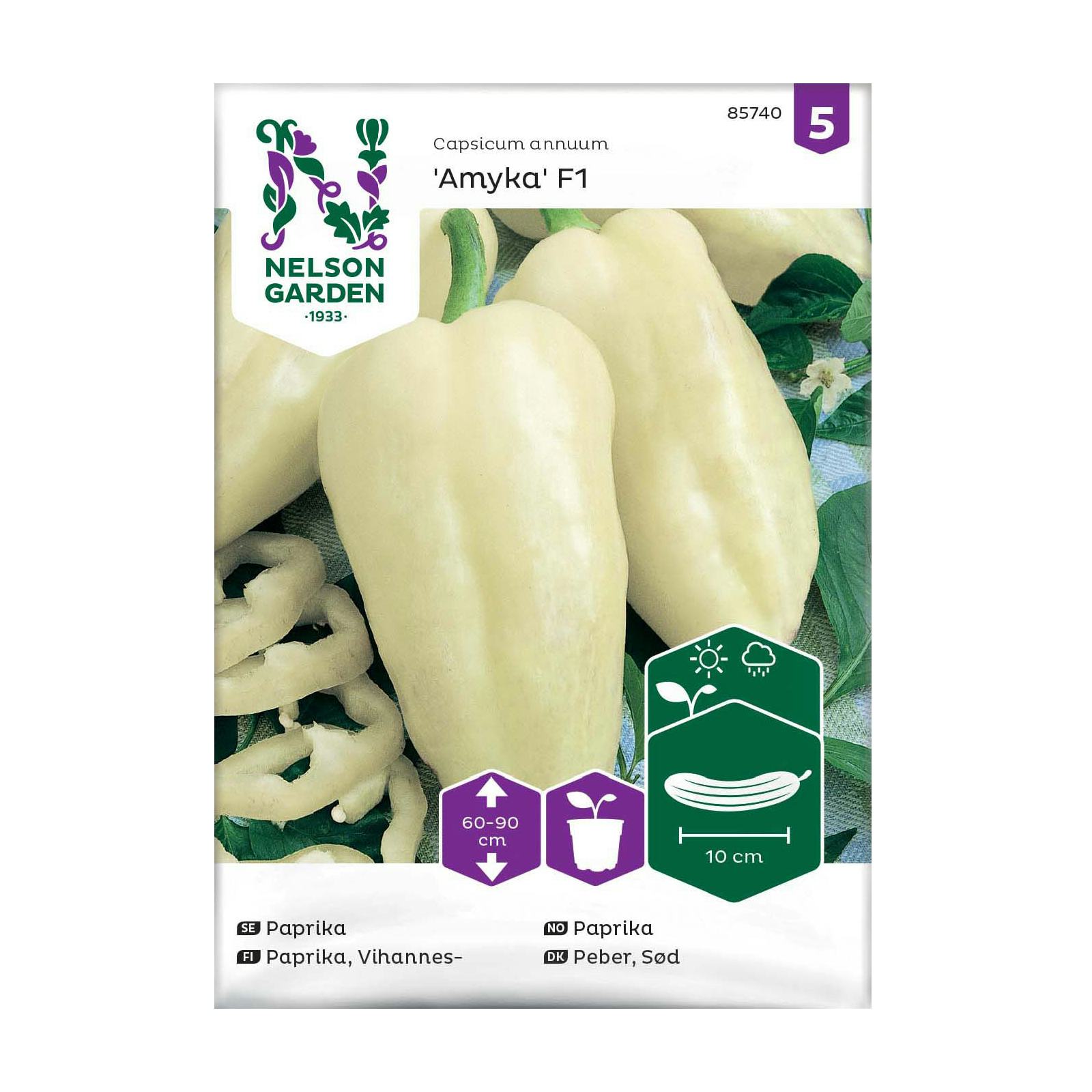 Frö Paprika Nelson Garden Amyka F1 Vit