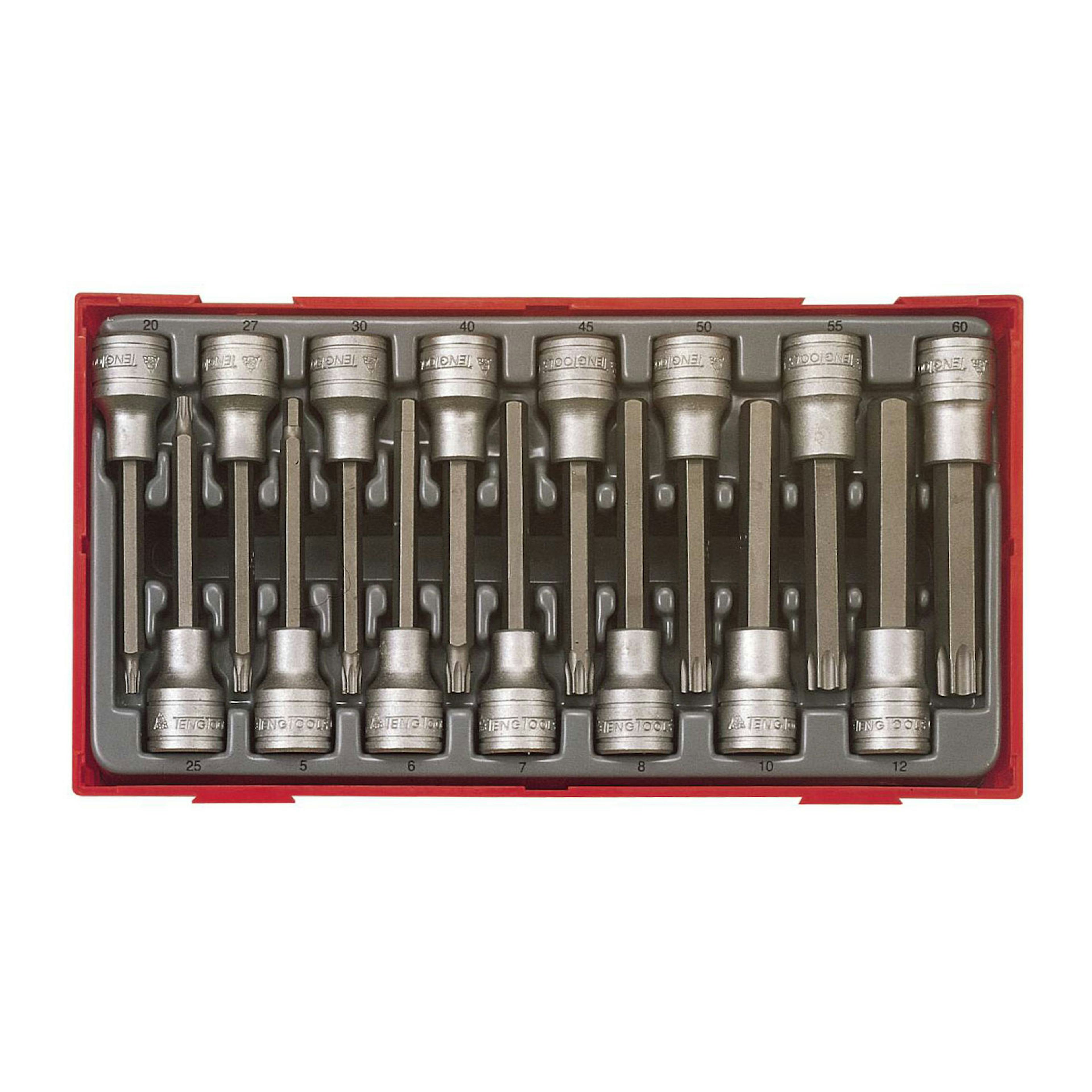 TX-insexhylssats 15 delar med 1/2 tum fyrkantsfäste Teng Tools TTTXH15