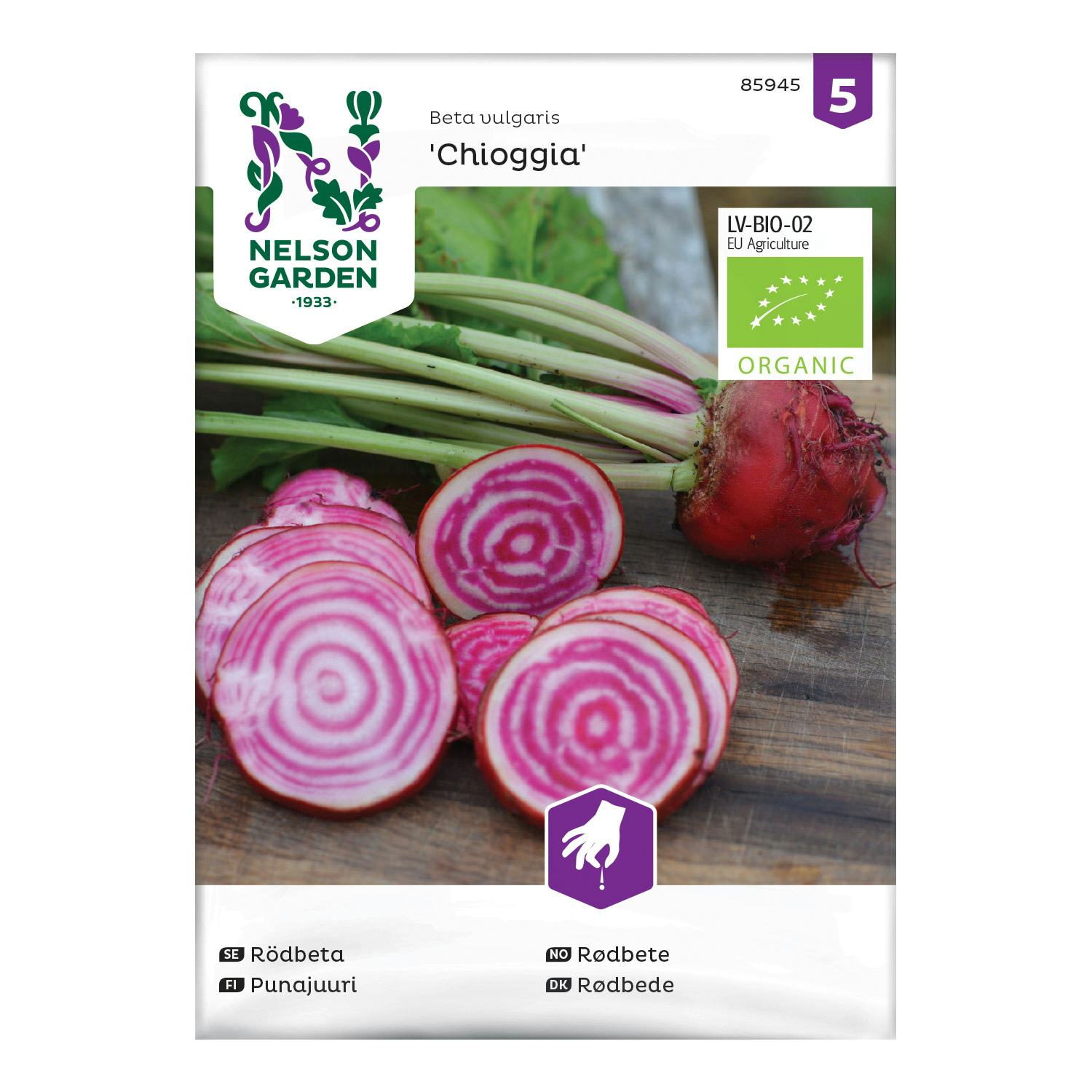 Frö Rödbeta Nelson Garden Chioggia Eko