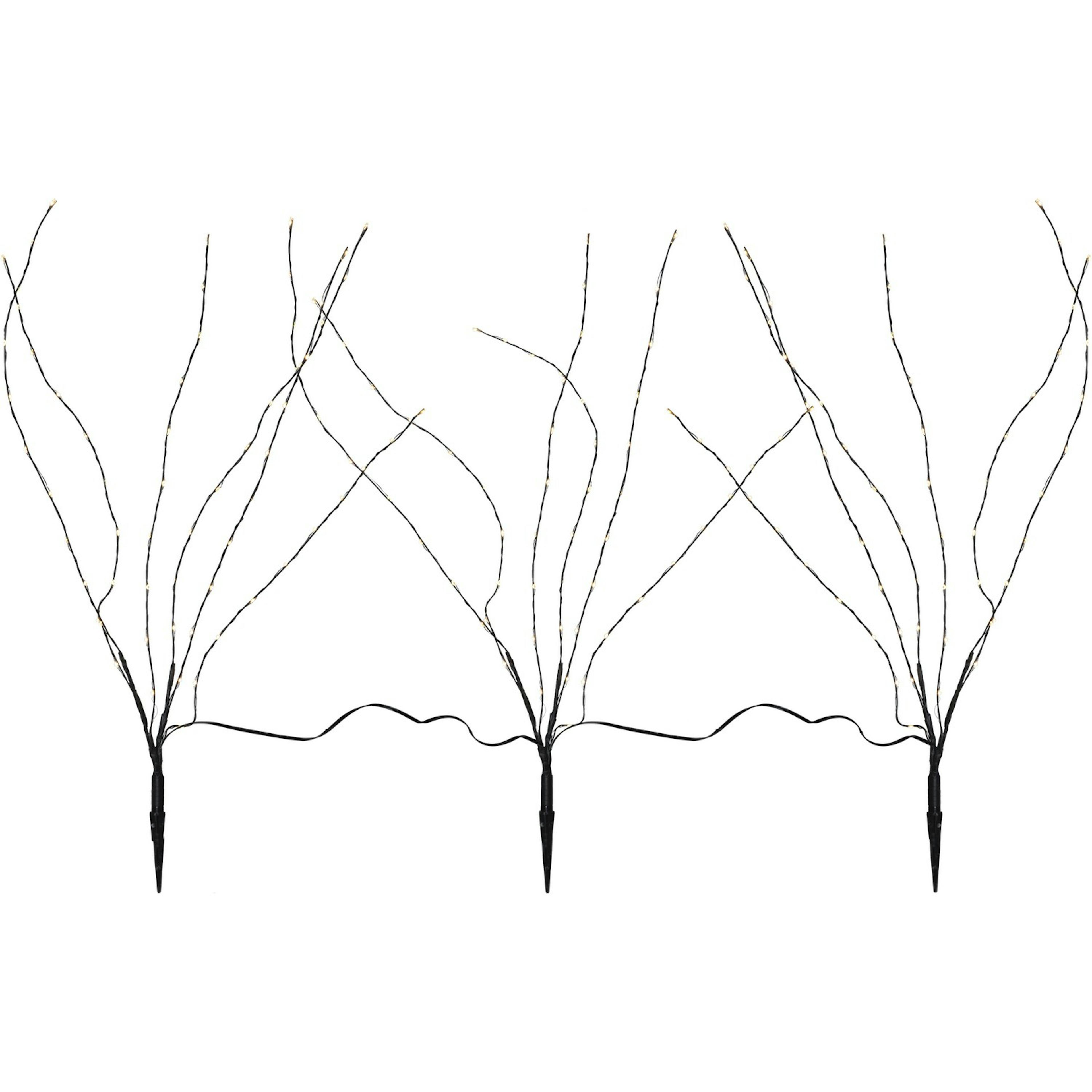 Ljusträd Star Trading Reedy 60 cm 3x60 L Svart