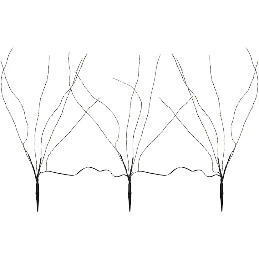 Ljusträd Star Trading Reedy 60 cm 3x60 L Svart