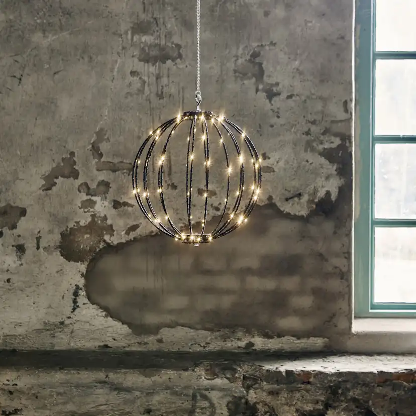 Hängande Dekoration Star Trading Klot Mounty Svart