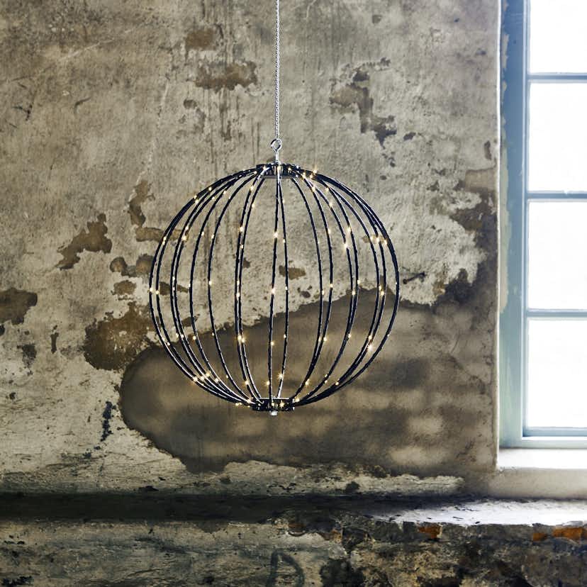 Hängande Dekoration Star Trading Klot Mounty Svart