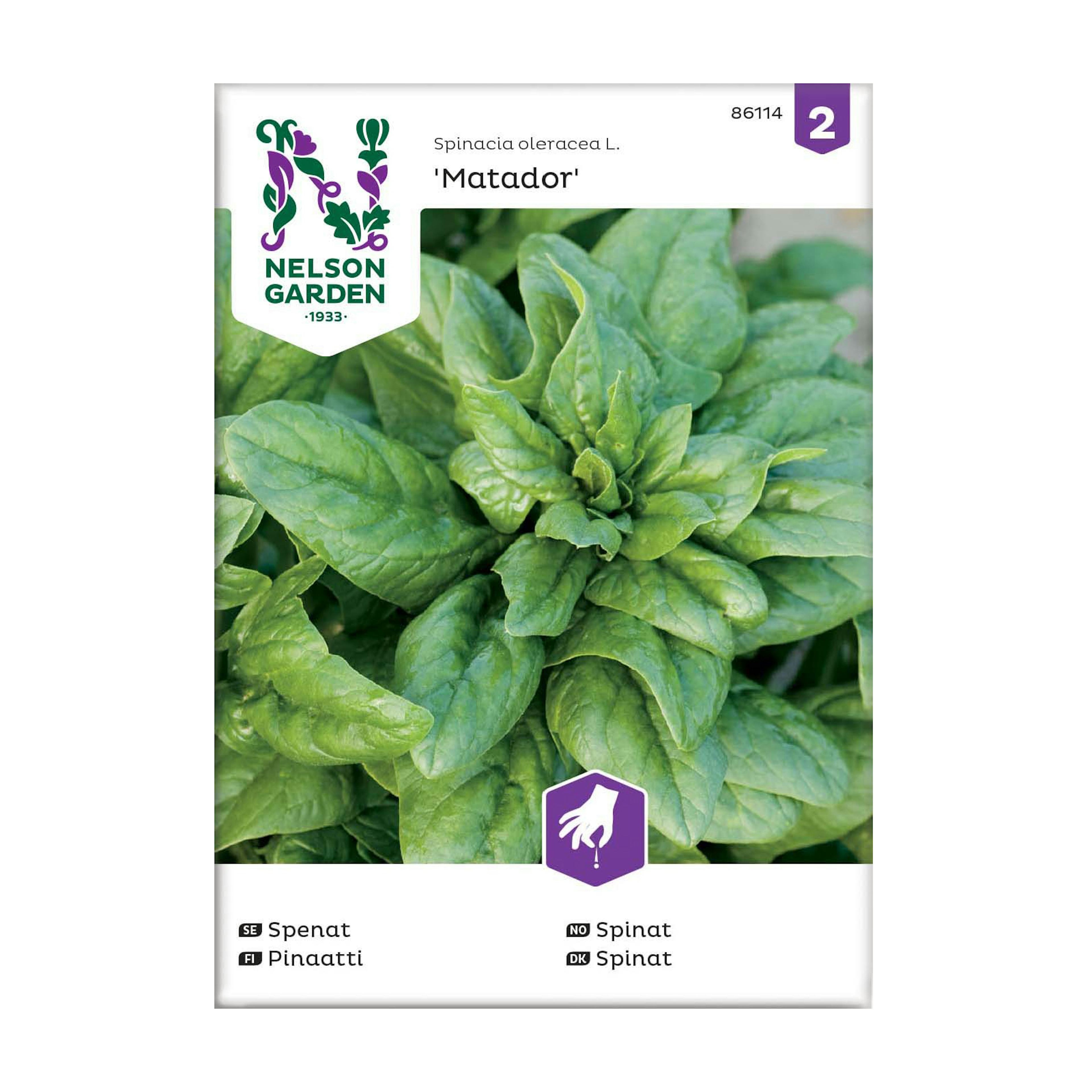 Frö Spenat Nelson Garden Matador