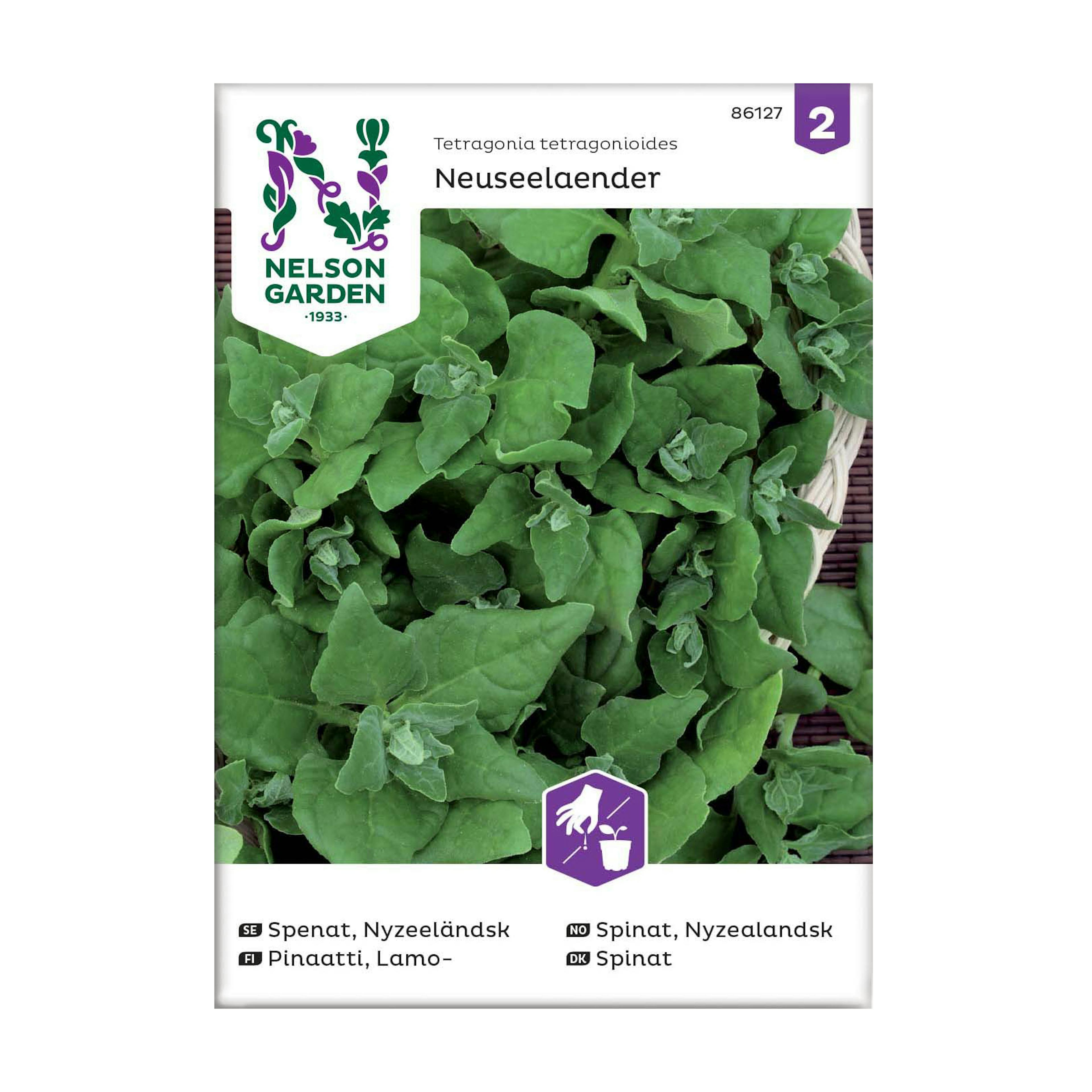 Frö Spenat Nelson Garden Nyzeeländsk