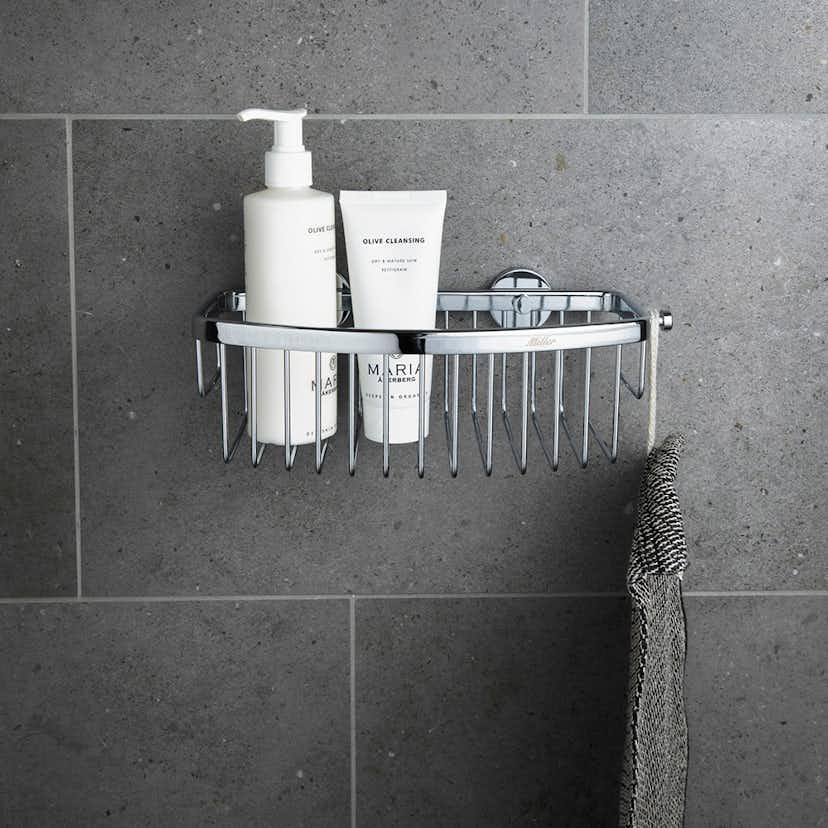 Duschkorg Miller Badrum Classic D-formad Limbar