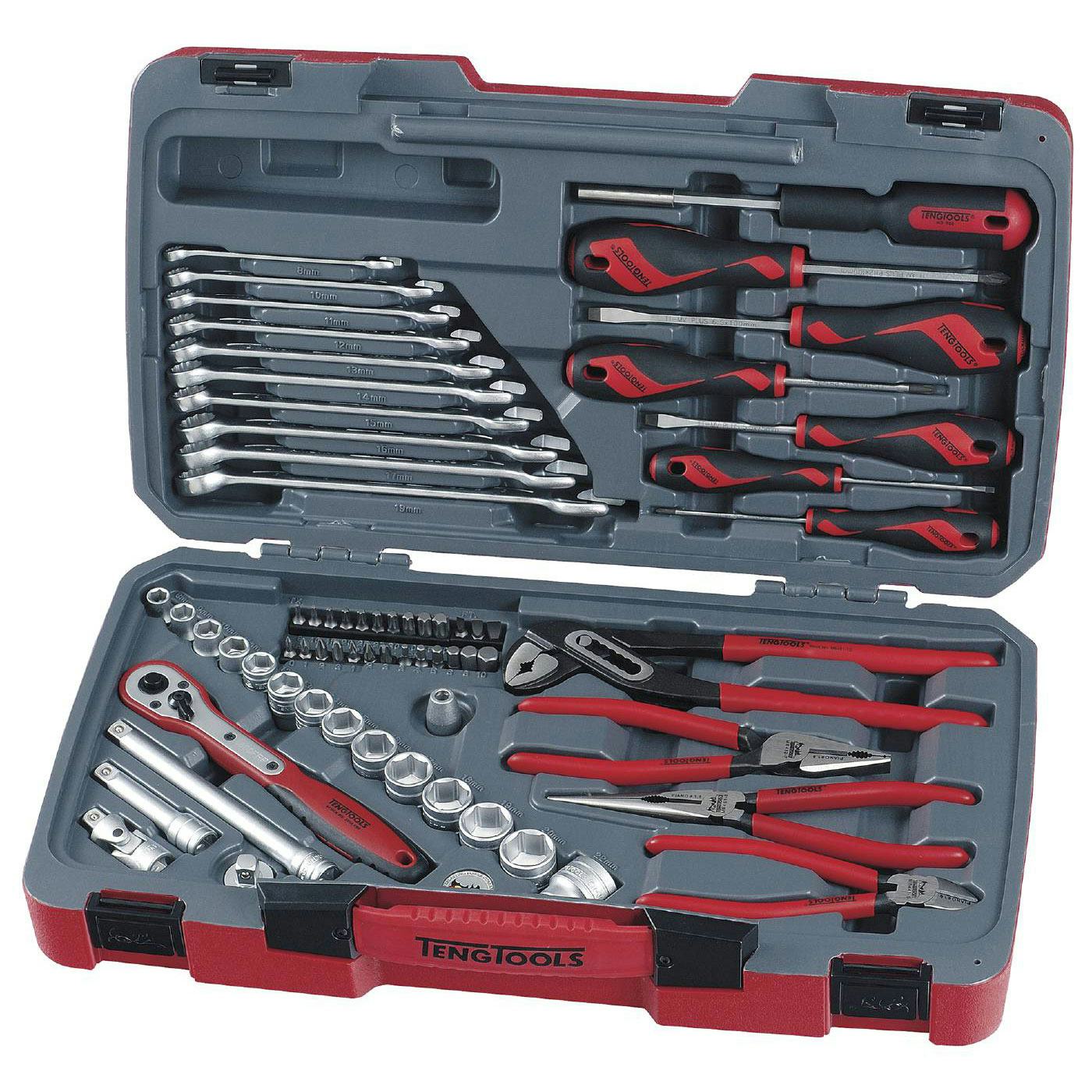 Hylsnyckelsats med 3/8 tum fyrkantsfäste Teng Tools T3867