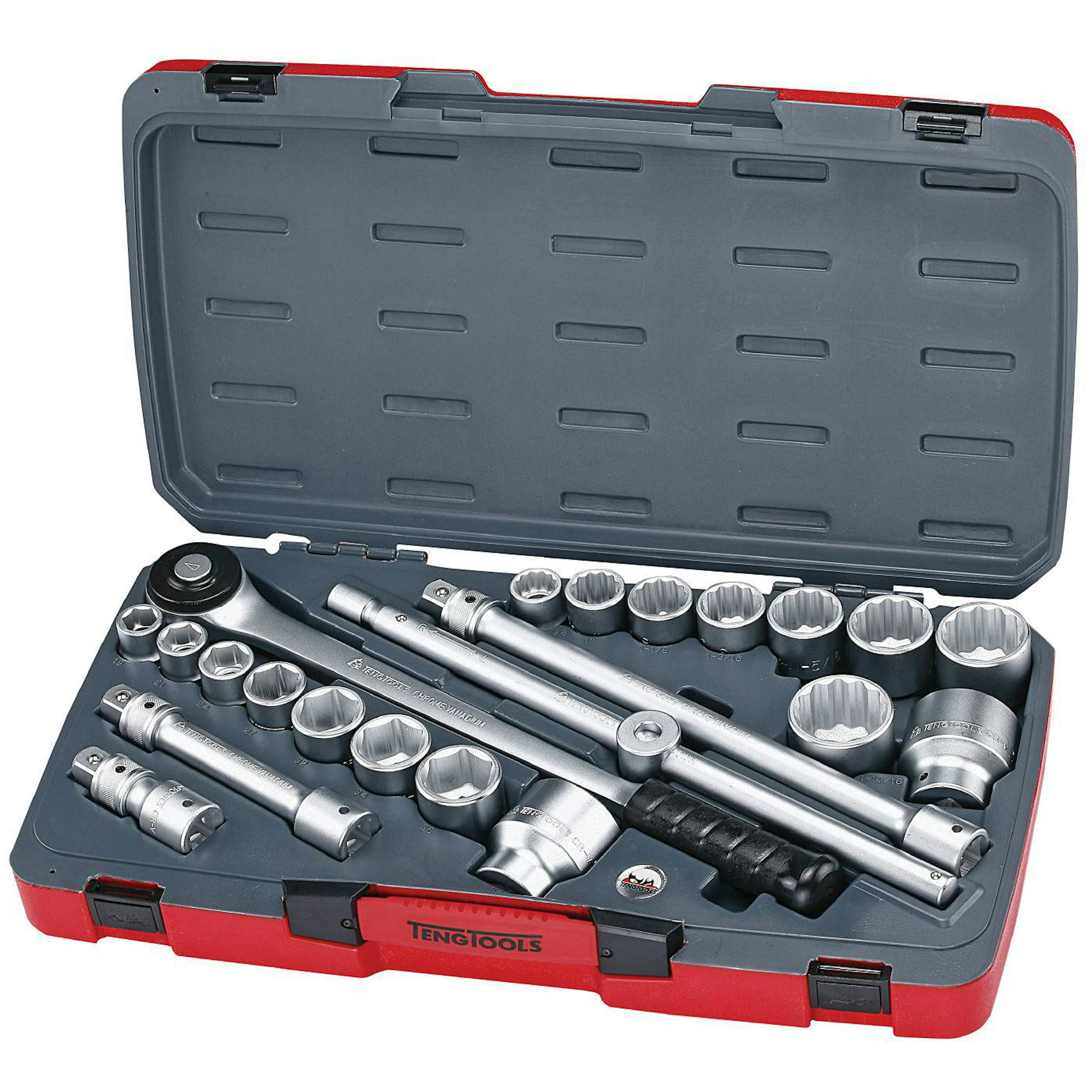 Hylsnyckelsats med 3/4 tum fyrkantsfäste Teng Tools T3422S