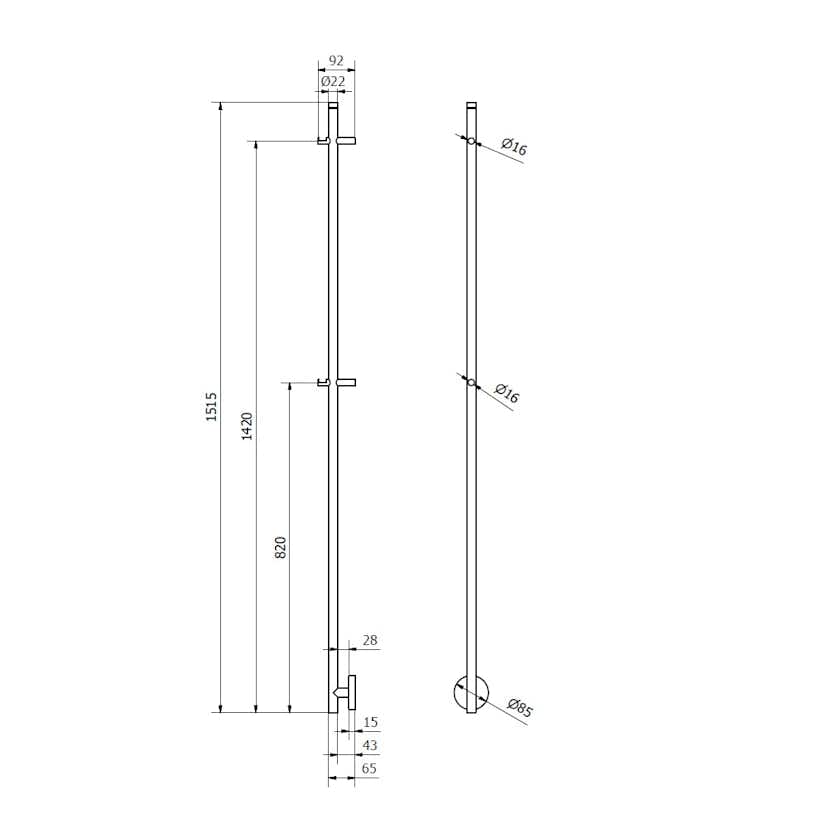 Handdukstork Alterna Rod