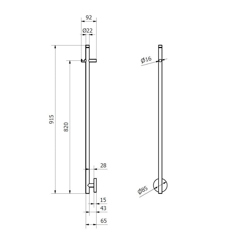 Handdukstork Alterna Rod