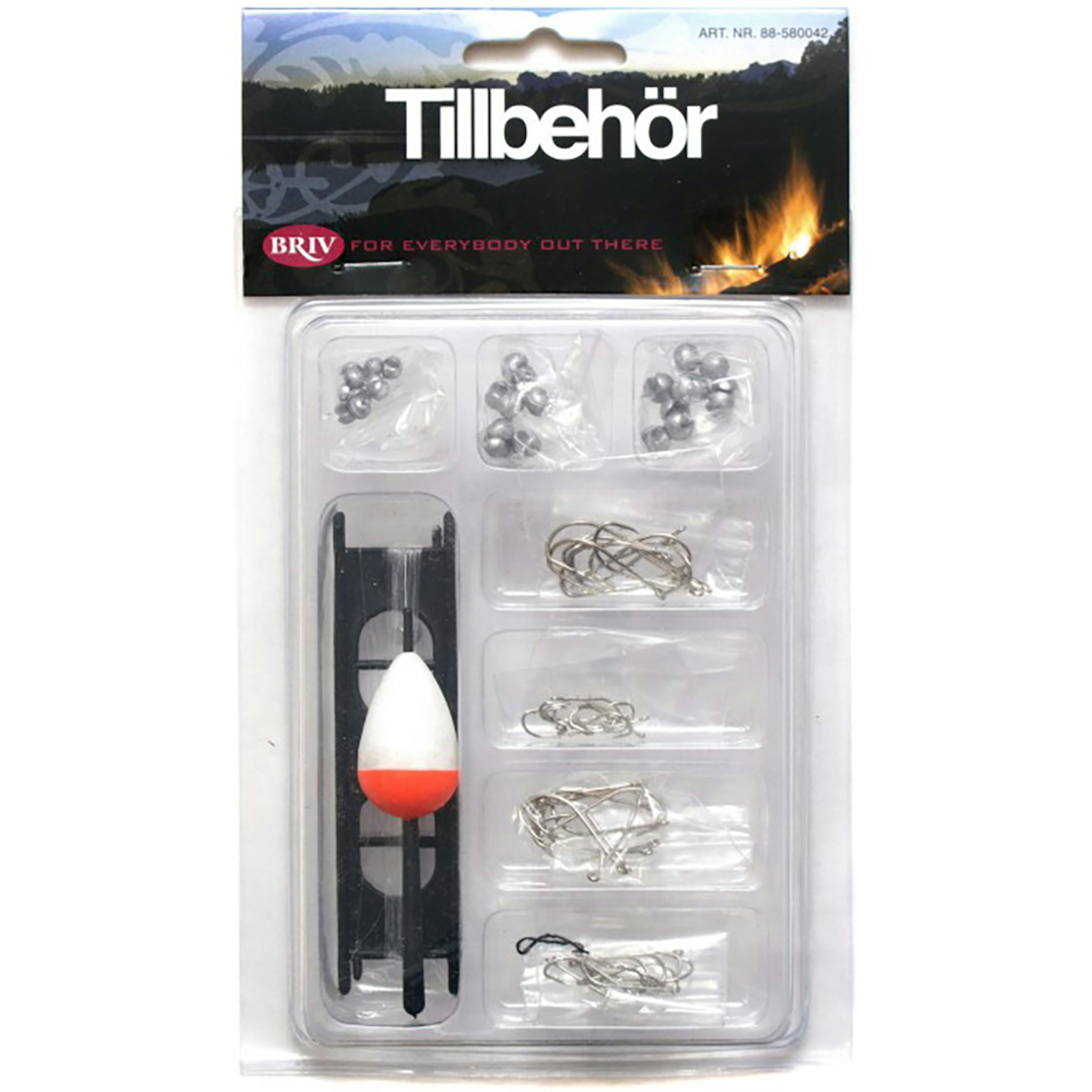 Fiskekrok Briv Paket Med Krok & Sänke + Lina