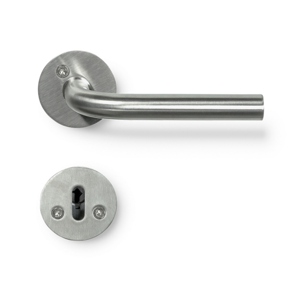 Dörrhandtag Beslag Design Kastrup 11 Rostfritt med Nyckelskylt