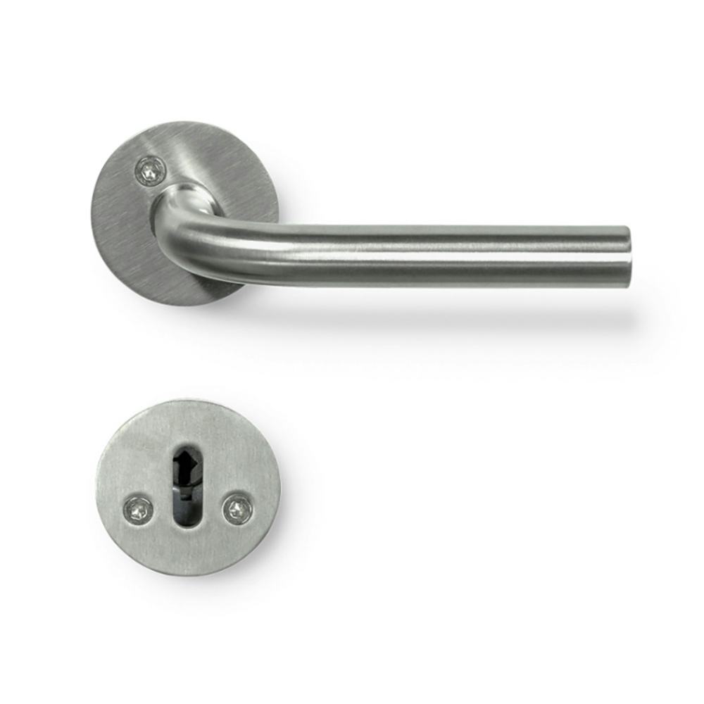 Dörrhandtag Beslag Design Kastrup 11 Rostfritt med Nyckelskylt