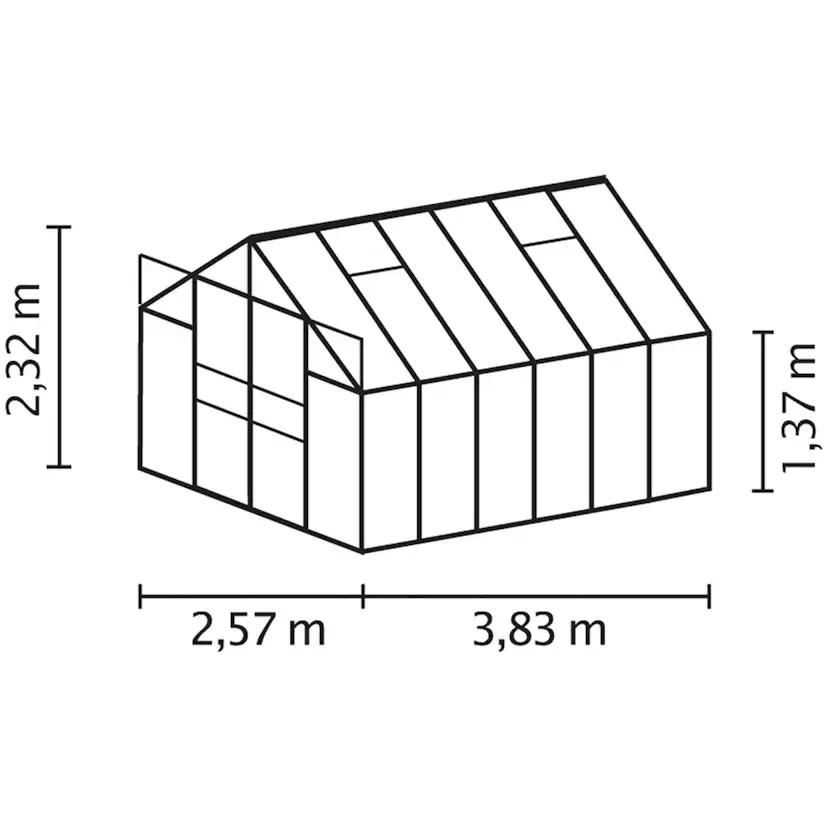 Växthus Vitavia Mars 9,9 kvm