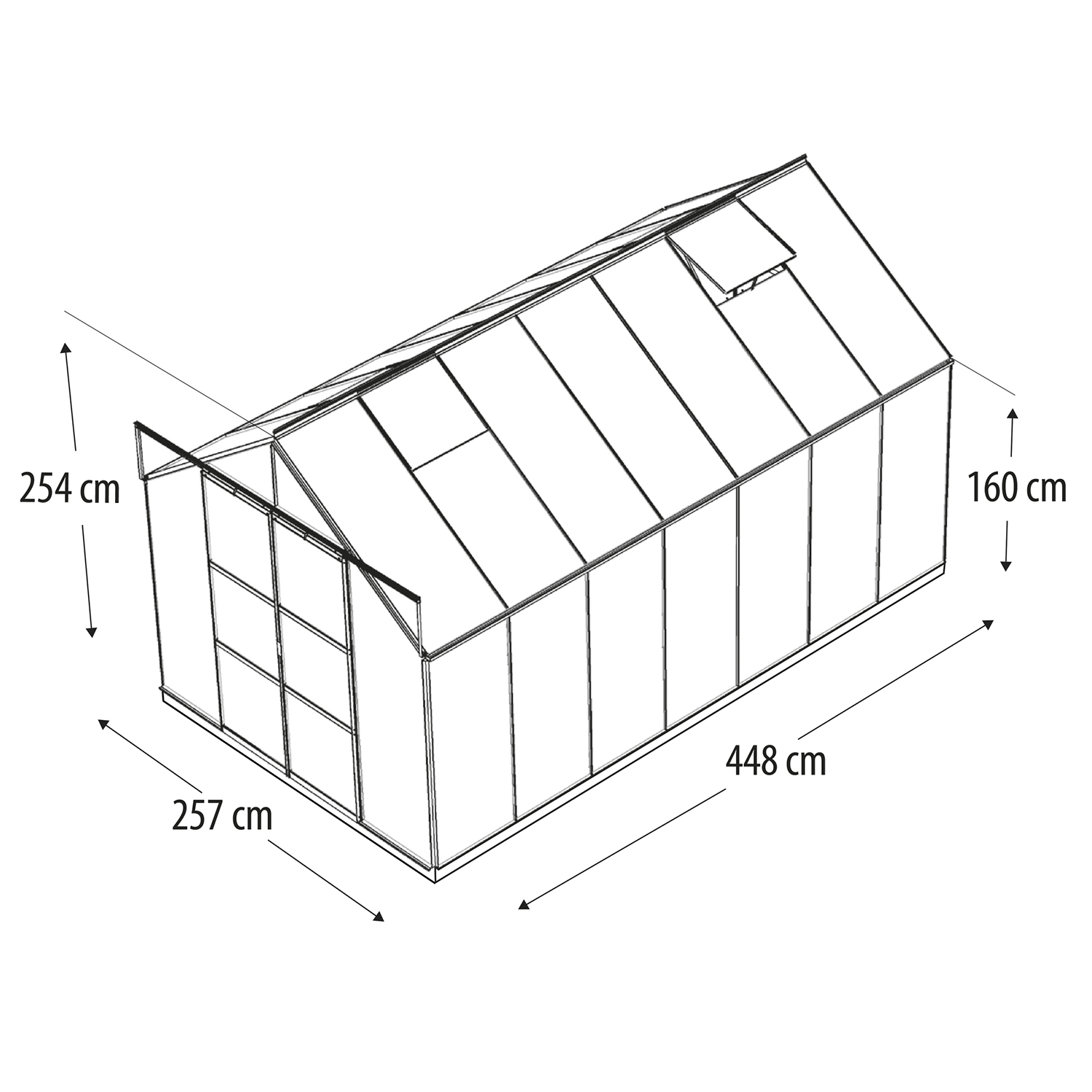 Växthus Vitavia Phoenix med Sockel