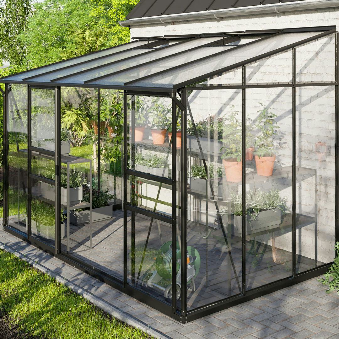 Fristående Växthus Vitavia Ida 6500 3mm Härdat Glas & 6mm Polykarbonat