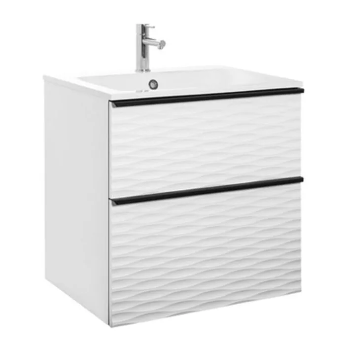 Tvättställsskåp Alterna Isella Aqua Wave med Ariella Tvättställ Mineralkomposit