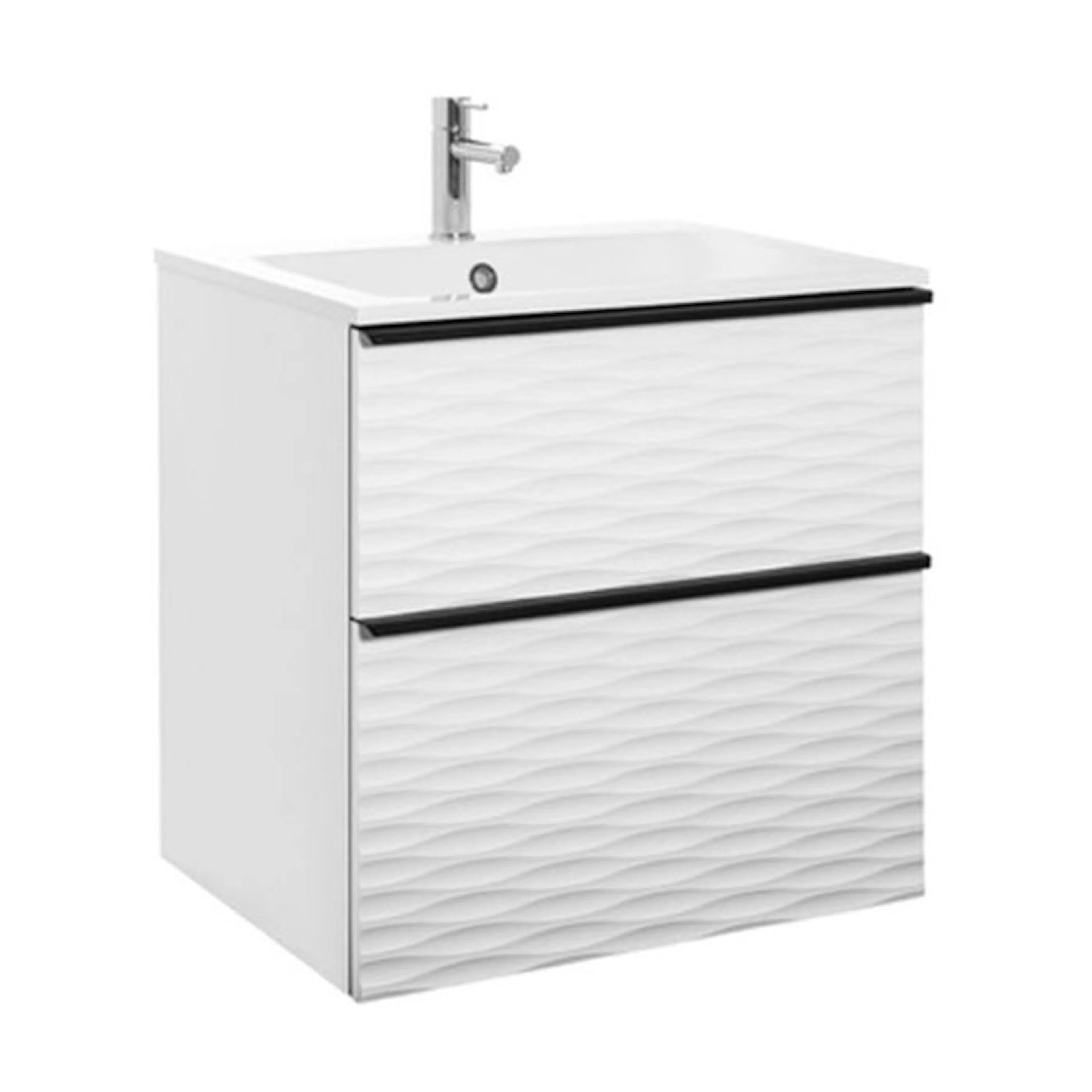 Tvättställsskåp Alterna Isella Aqua Wave med Ariella Tvättställ Mineralkomposit