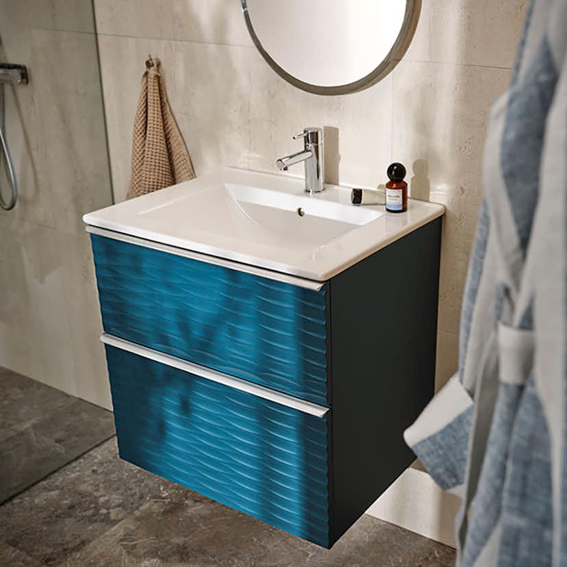 Tvättställsskåp Alterna Isella Aqua Wave med Ariella Tvättställ Mineralkomposit