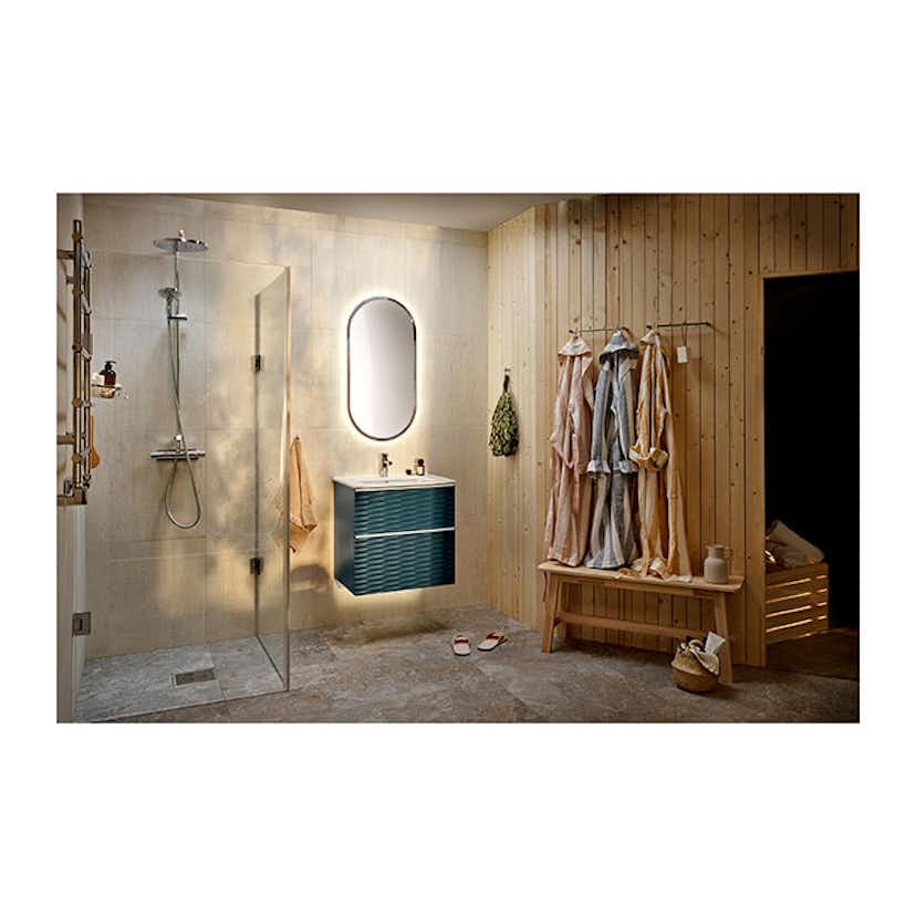 Tvättställsskåp Alterna Isella Aqua Wave med Ariella Tvättställ Mineralkomposit