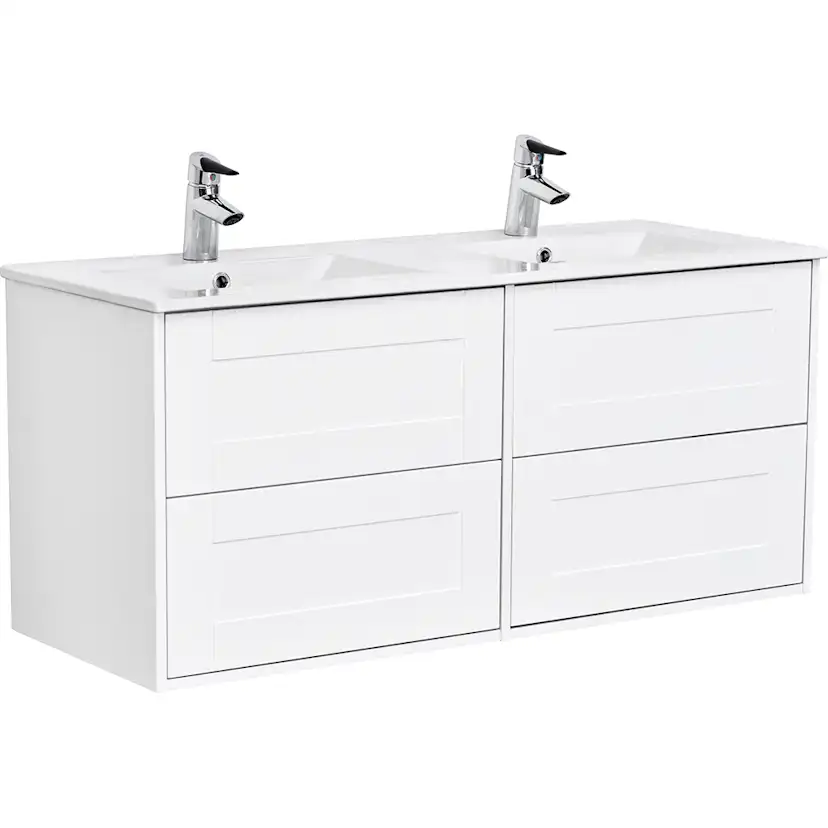 Tvättställsskåp Alterna Gabriella med Porslin Tvättställ 120 Dubbel