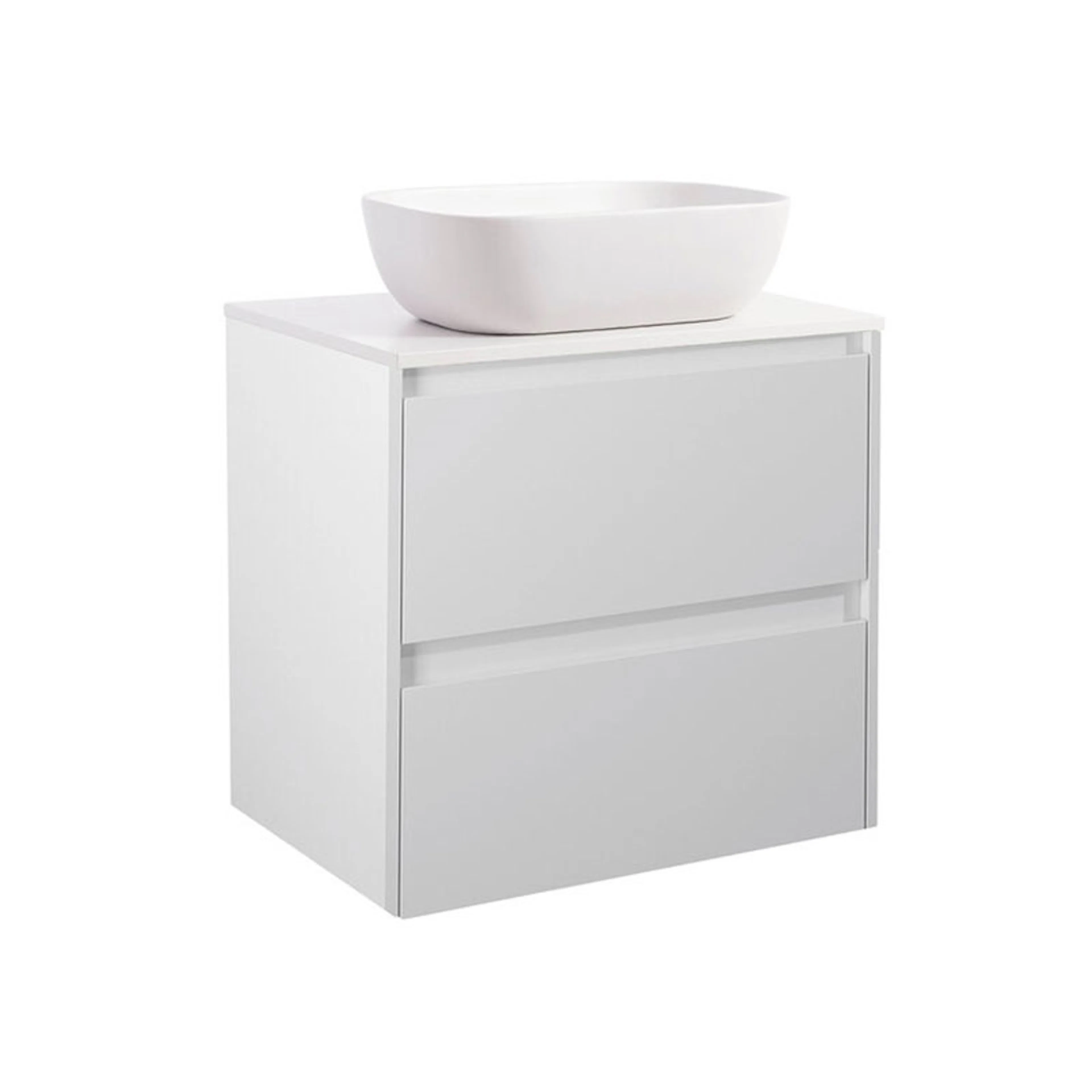 Tvättställsskåp Alterna Luxor med Bänkskiva Kvartskomposit och Rektangulärt Tvättställ