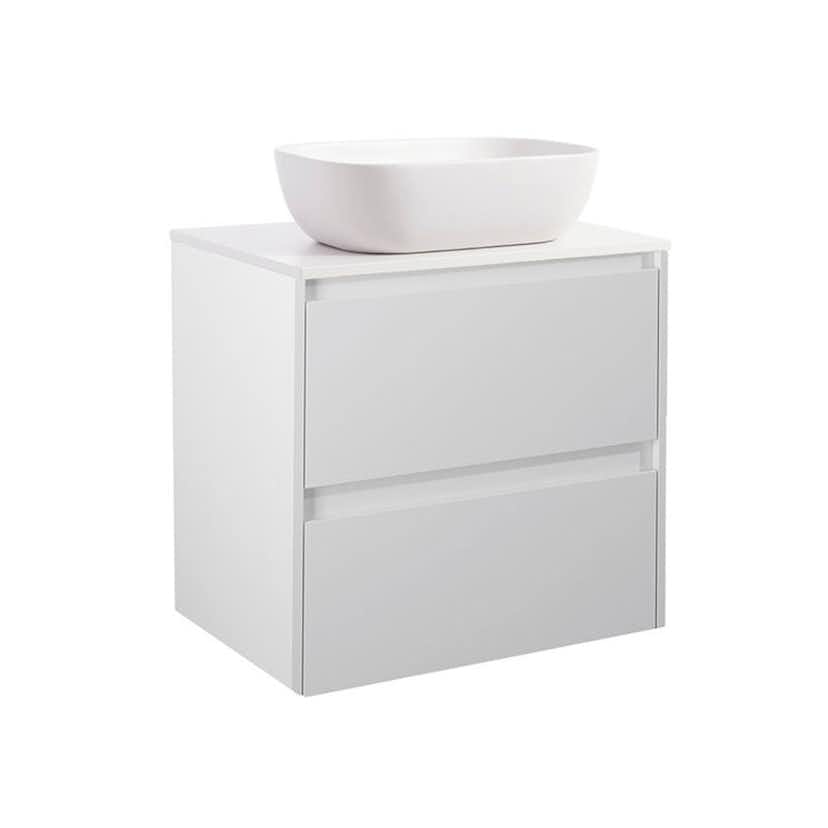 Tvättställsskåp Alterna Luxor med Bänkskiva Kvartskomposit och Rektangulärt Tvättställ