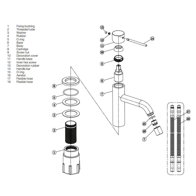 Tvättställsblandare Scandtap Steel Voyage