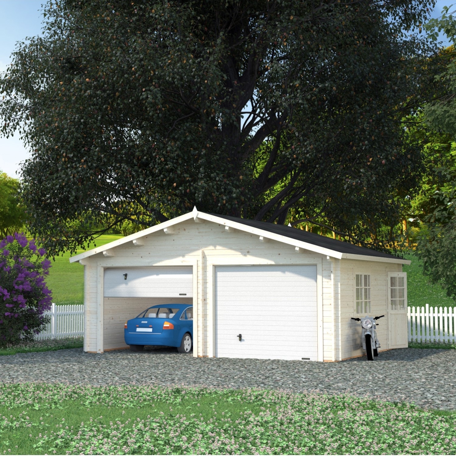 Garage Palmako Roger 28,4 m2 med Takskjutport