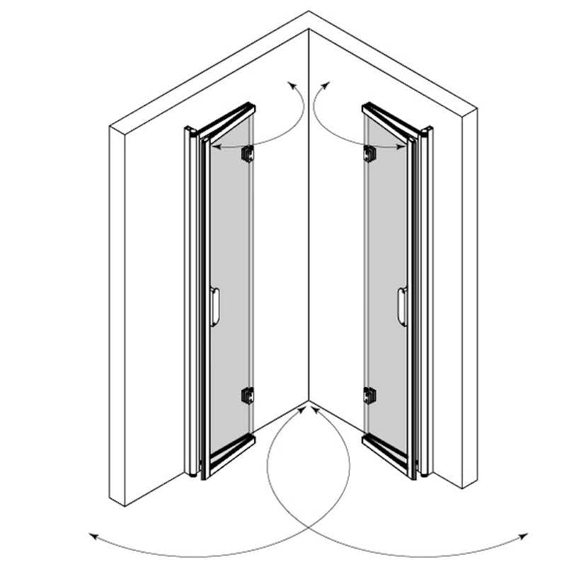 Duschhörn Hietakari Bläk 899 New York Vikbara Dörrar
