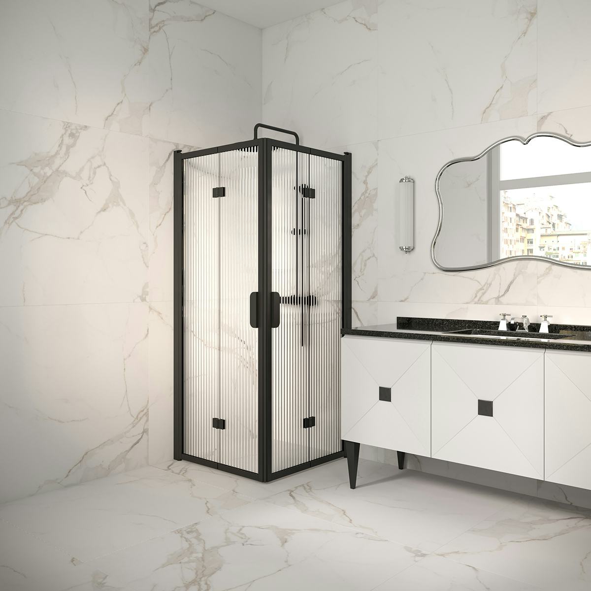 Duschhörn Hietakari Bläk 899 New York Vikbara Dörrar