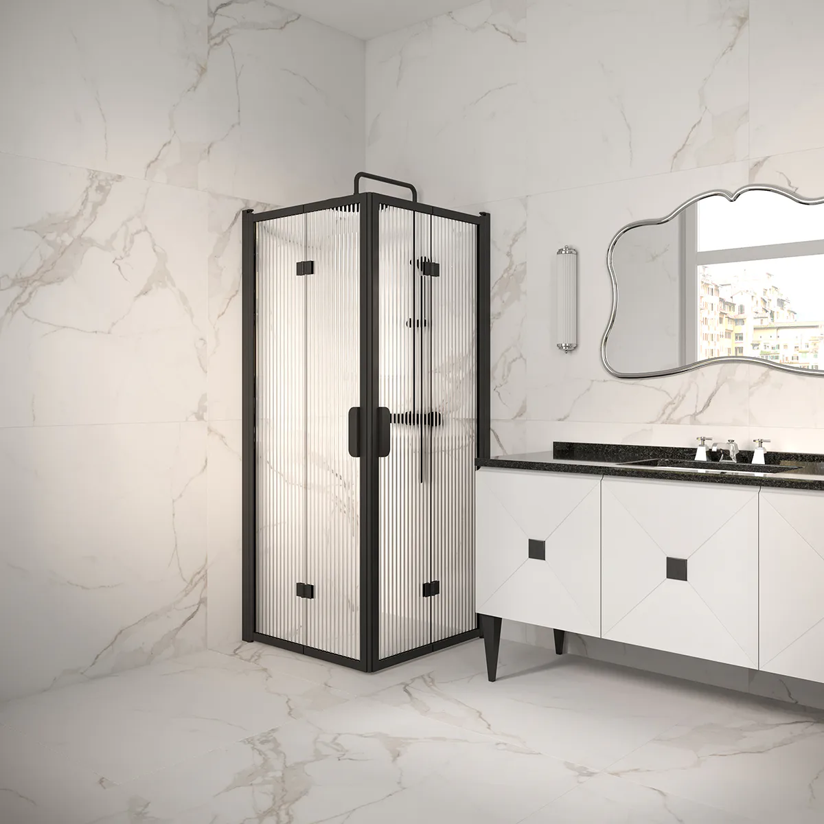 Duschhörn Hietakari Bläk 899 New York Vikbara Dörrar