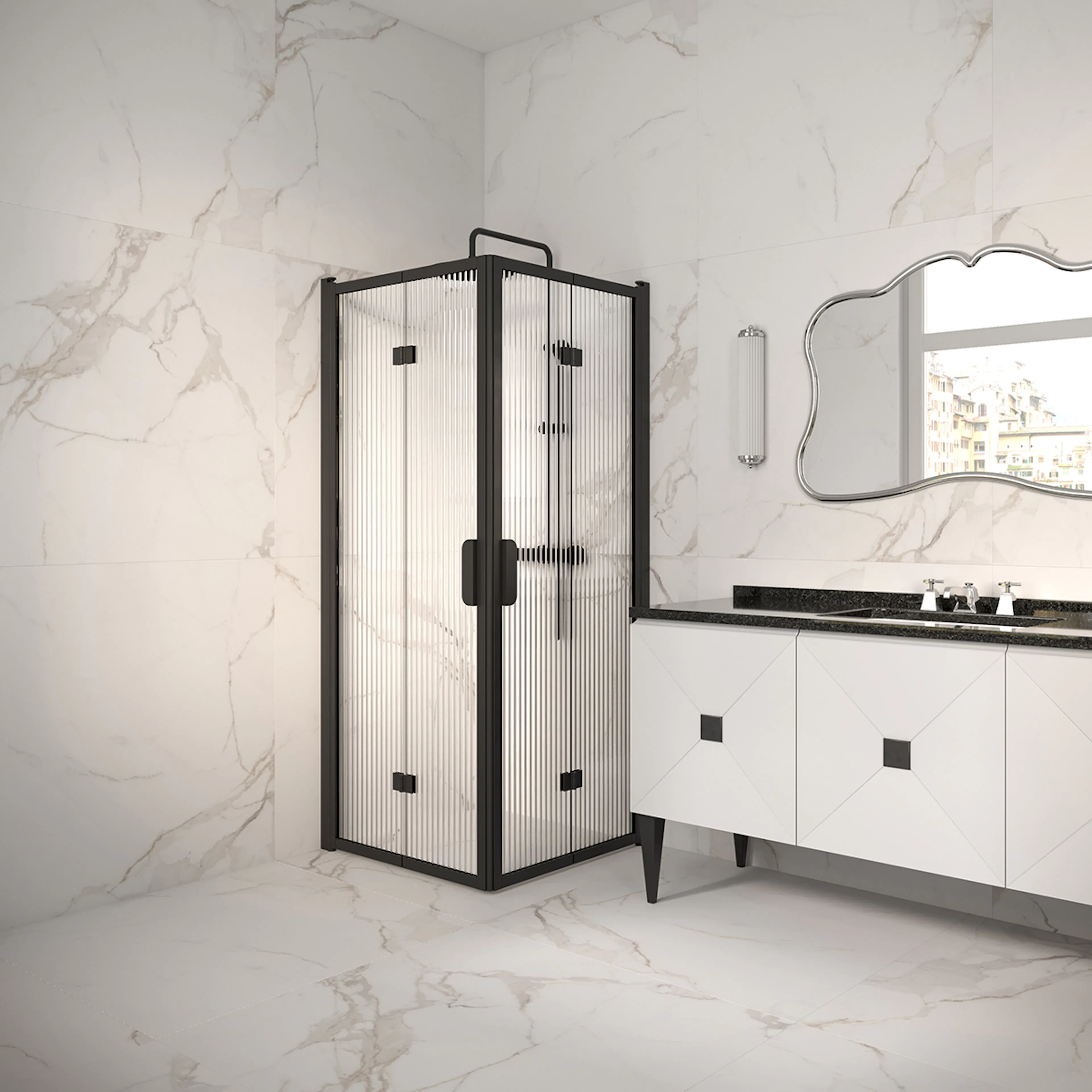 Duschhörn Hietakari Bläk 899 New York Vikbara Dörrar