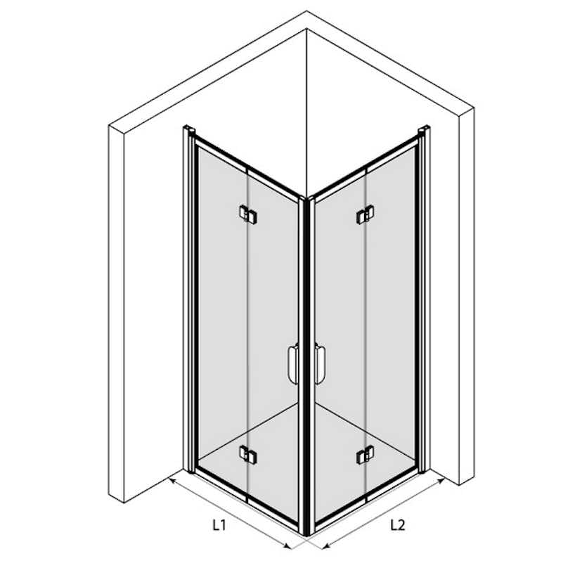 Duschhörn Hietakari Bläk 899 New York Vikbara Dörrar