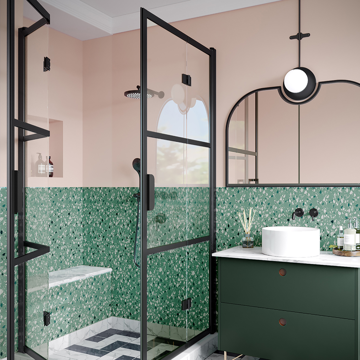 Duschhörn Hietakari Bläk 89A Tokyo Vikbara Dörrar